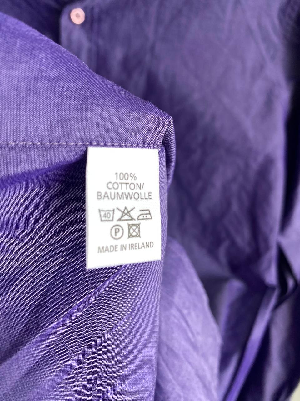 Ozwald Boateng Savile Row Bespoke Couture Dress Shirt Purple French Cuff Men M 1