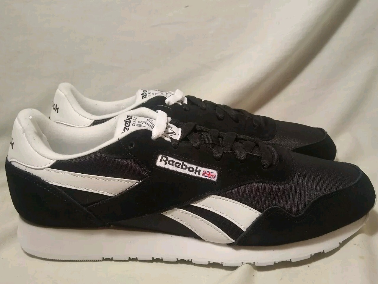 M-11 Reebok Royal Nylon Classic OG Black White Ying Yang New w/o Box BD1553 2019