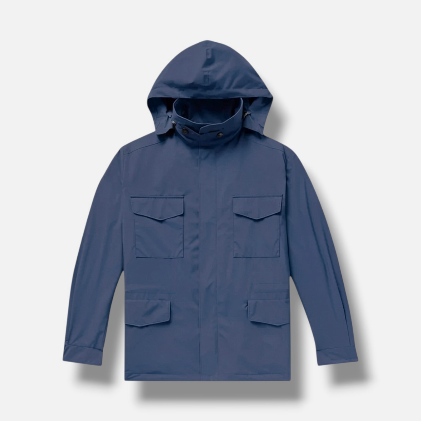 Loro Piana Men’s Blue Cashmere Storm System Traveler Windmate 74 Jacket Size 60