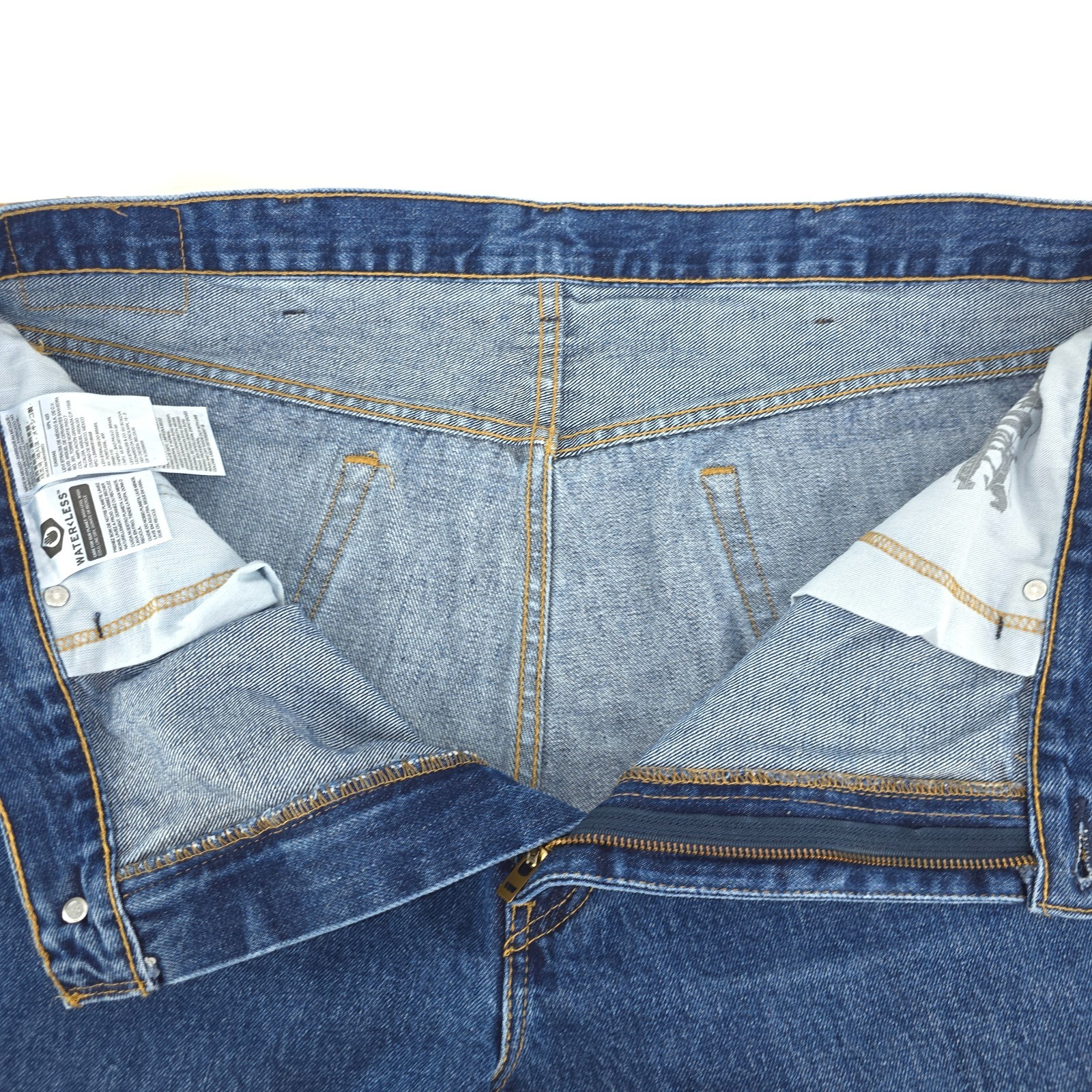 Levi’s 505 Denim Jeans Mens 42×29 (44×29) Dark Wash Regular Fit Straight Leg