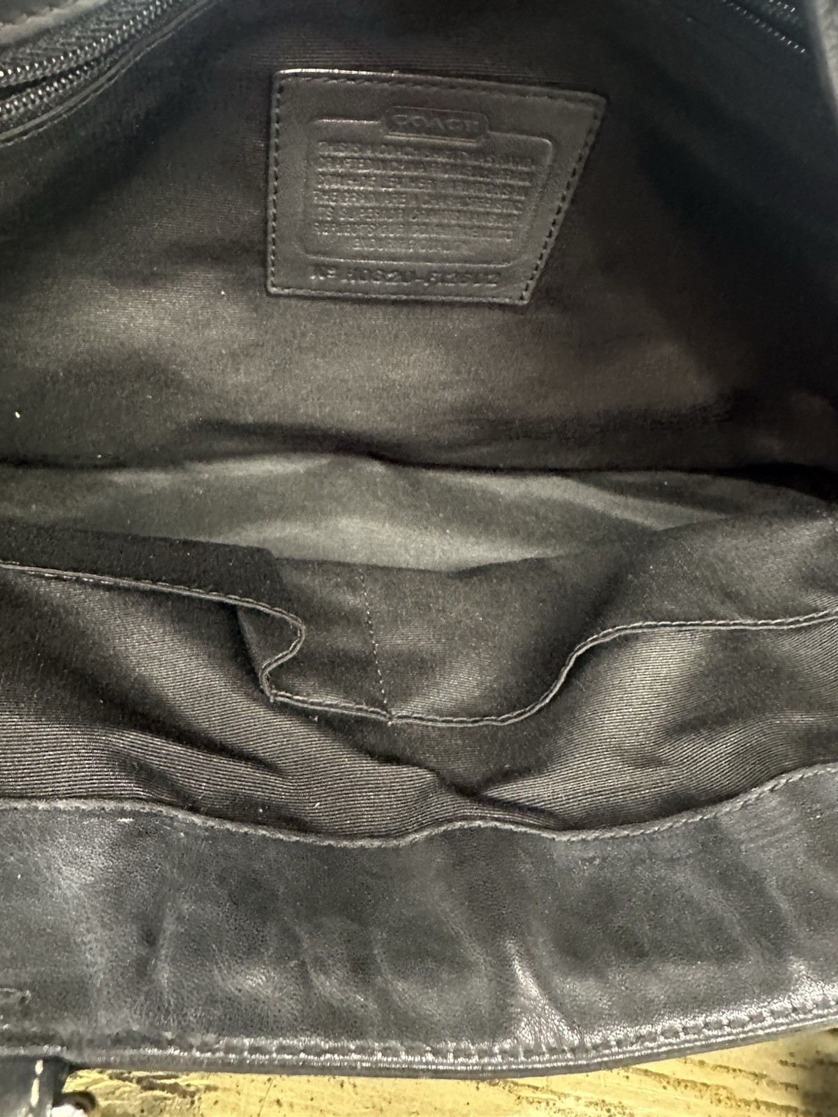 Coach Shoulder Bag Hampton Carryall Black Leather Satchel F12602
