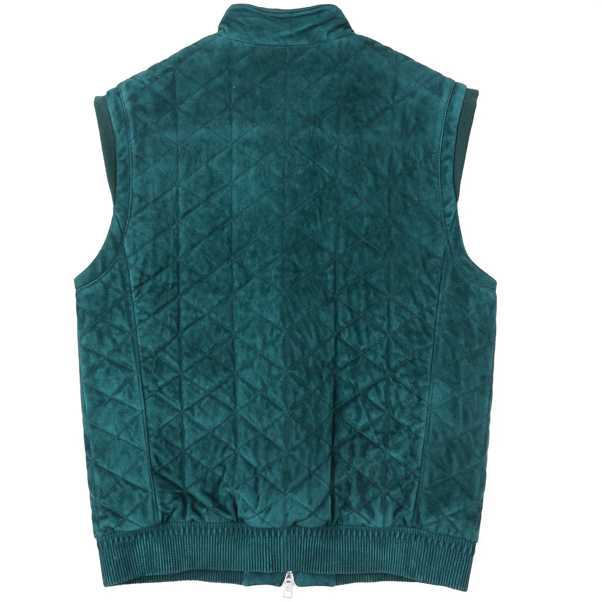 Brett Johnson Quilted Cashmere Calf Suede Leather ‘Portofino’ Vest M (Eu 50) NWT