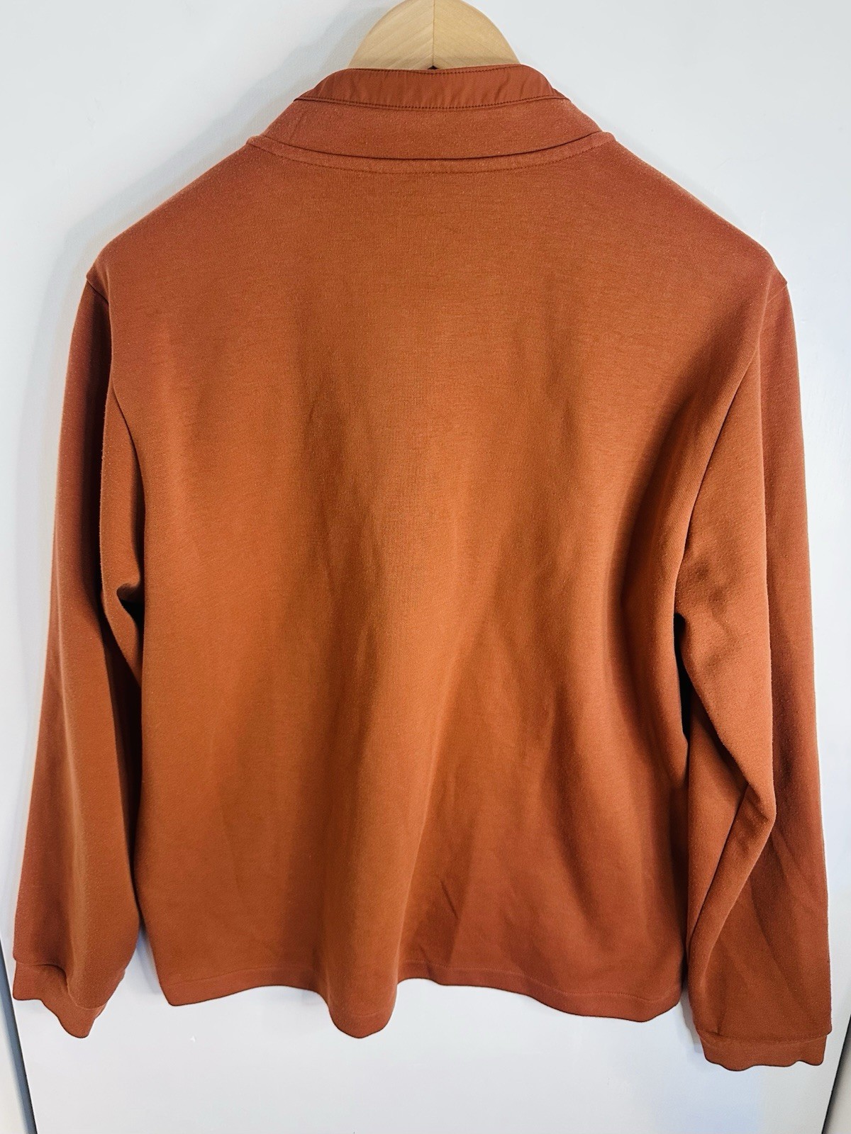 M&S Autograph Men’s Rust Orange Reg Fit Quarter Zip Size 2XL – 44-46” VGC
