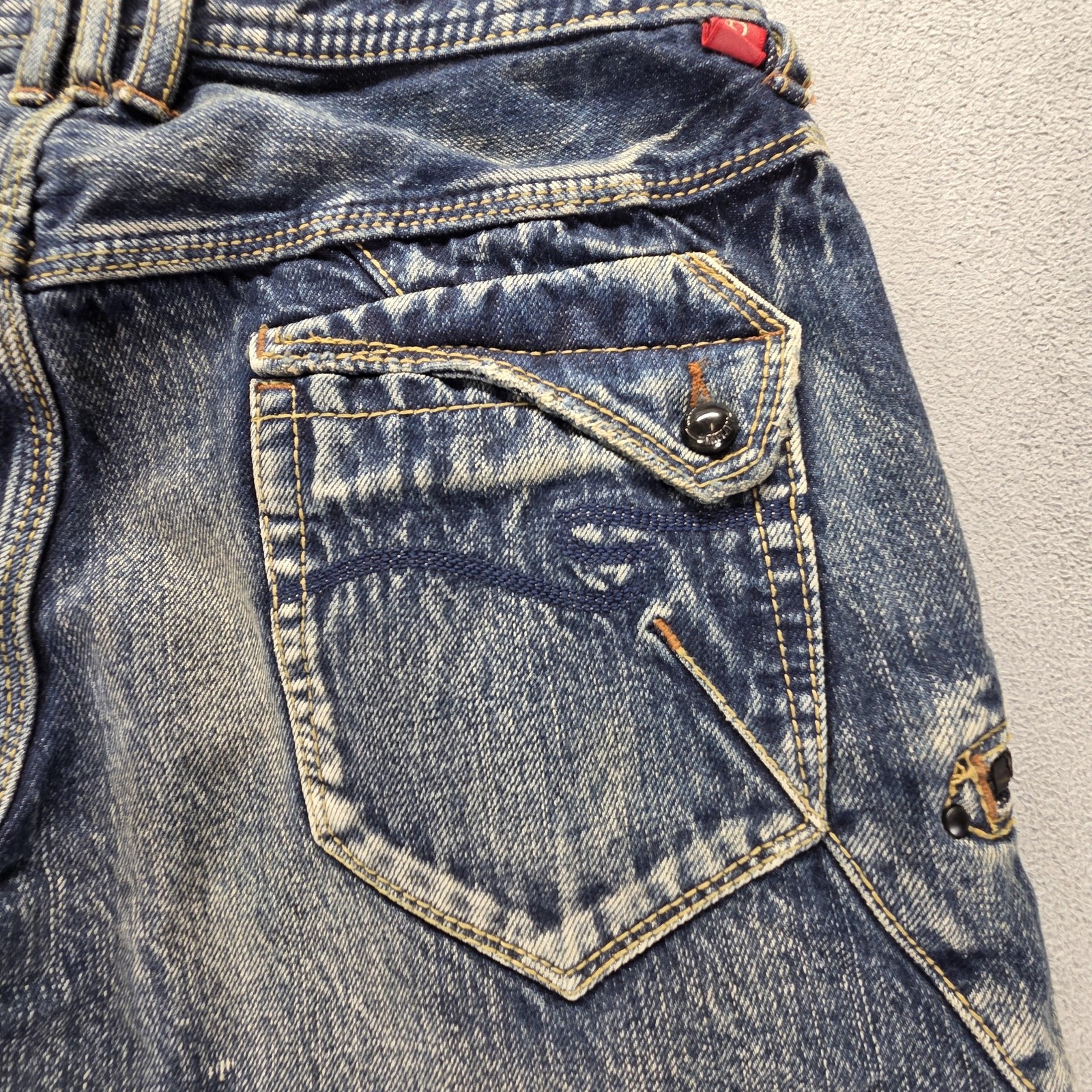 Japanese Selvedge Jeans Honeycomb Whiskers Stacking Fades Low Rise Fits 29×32