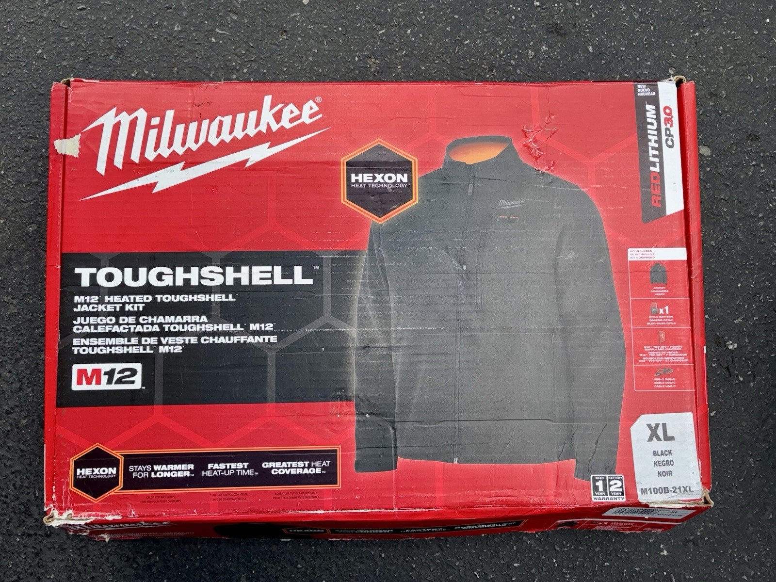 Milwaukee M12 204B-21XL Heated Toughshell Jacket Kit Size XL – Black (NO BATTERY