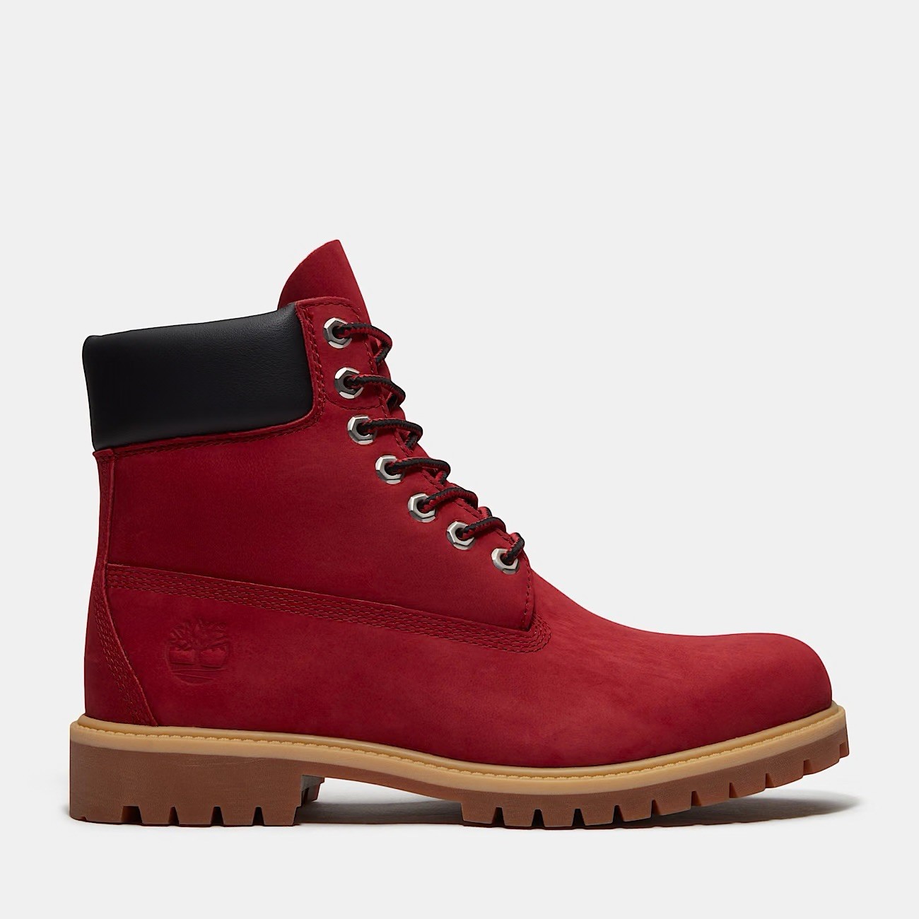 Men’s Timberland Premium 6 Waterproof BOOTS DARK RED CHERRY GUM SUEDE NUBUCK OG