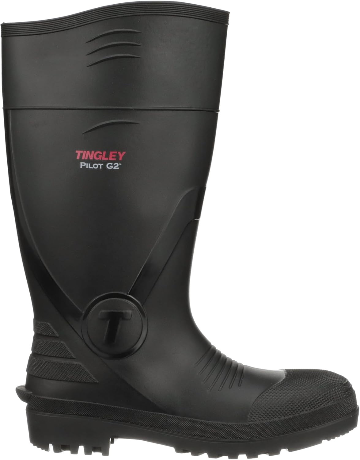 Mens Rubber Workboot Rain Boot, Black, 13 US