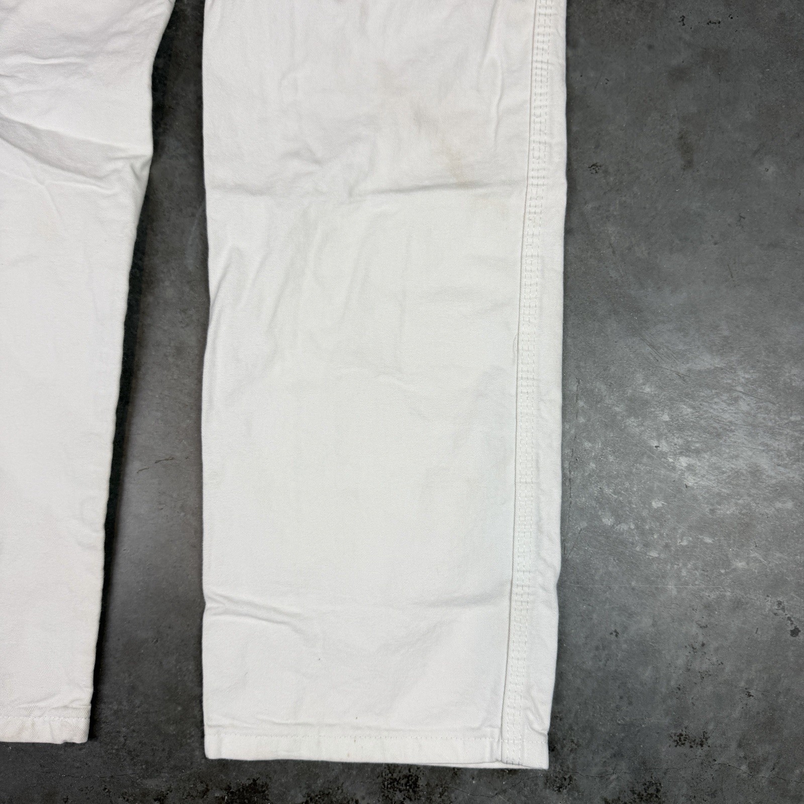 Dickies Carpenter Pants Mens 30×29 White Workwear Flaws Preowned