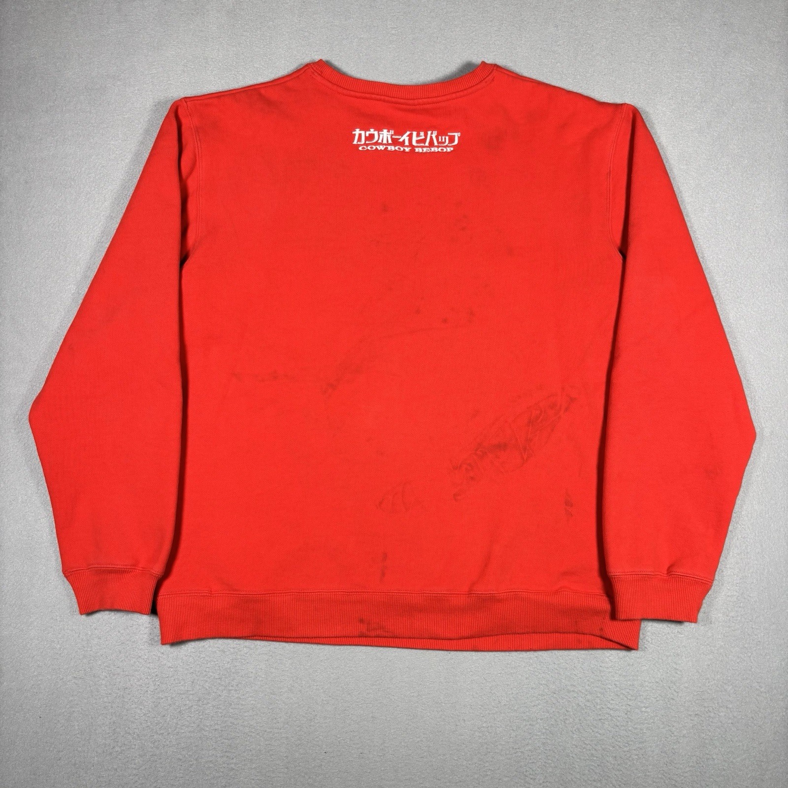 Dumbgood x Cowboy Bebop Crewneck Sweater Men’s Large Red Faye Valentine Anime