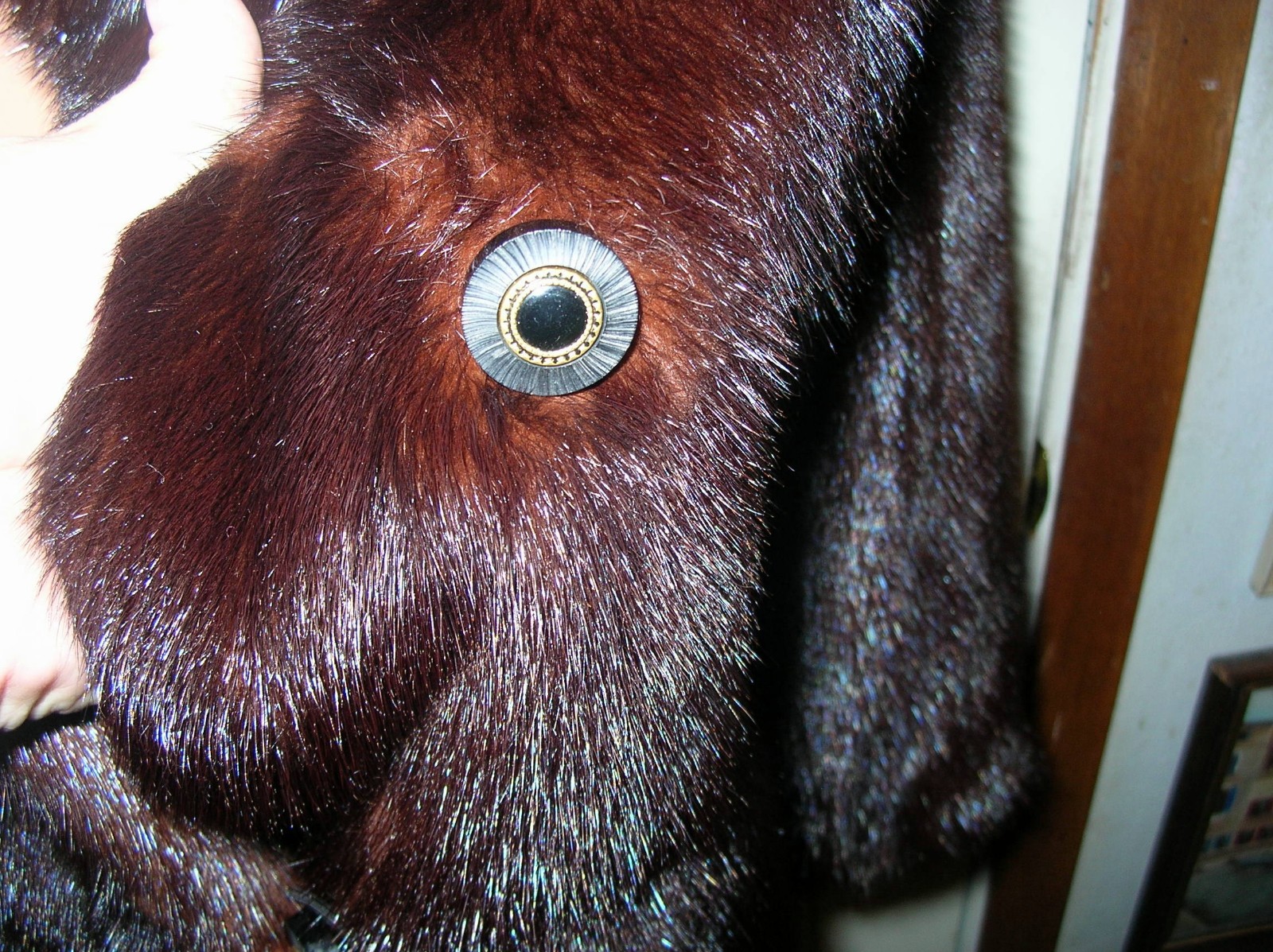 Vintage 60’s Ladies Ranch Mink Stroller Jacket..3/4 Sleeve/Pockets..Size Large