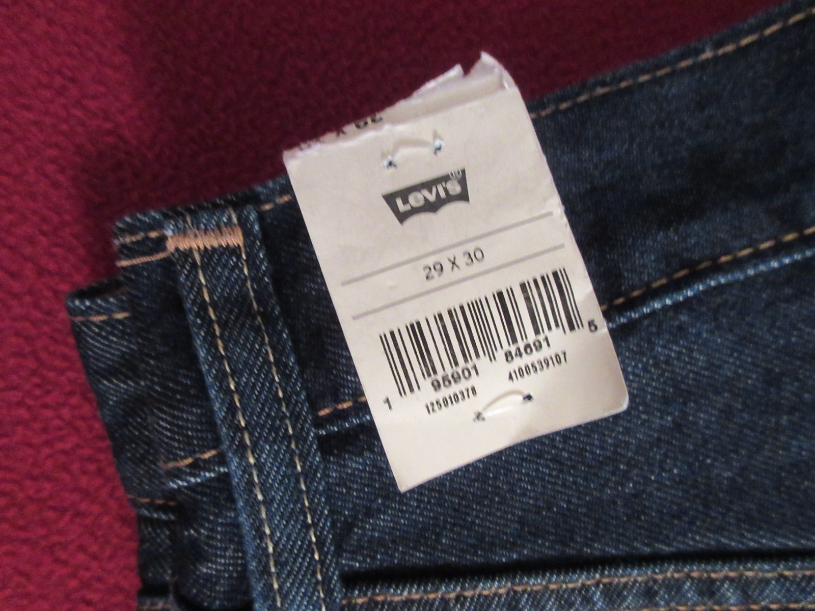 Levi’s Premium 501 Original Fit Circular Jeans Blue Size 29X30 NWT RT$108 3632