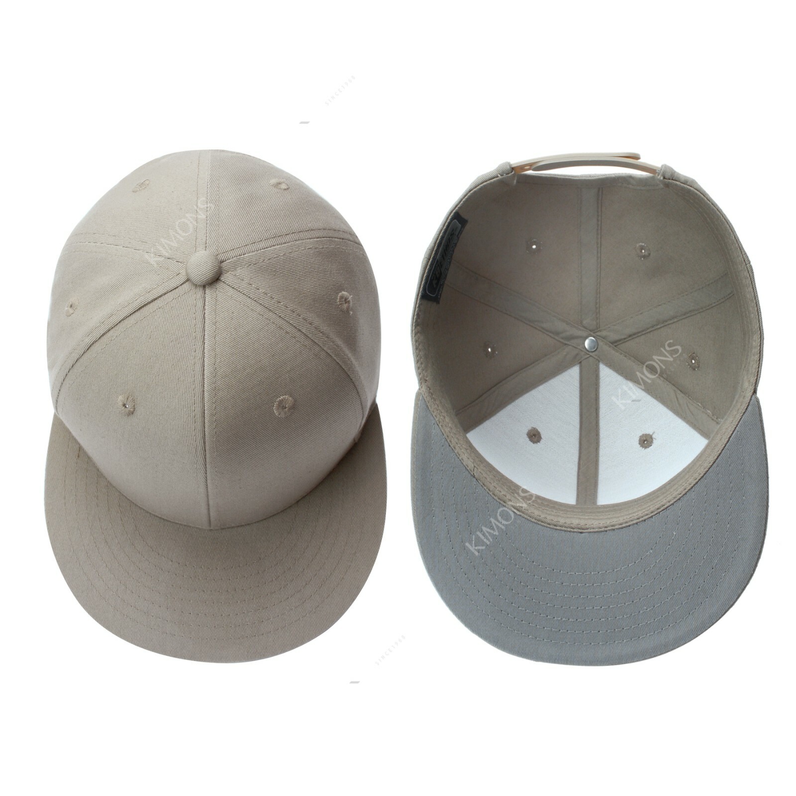 Cotton Snapback Baseball Cap Hat Hip Hop Solid Two Tone Plain Army Men Military