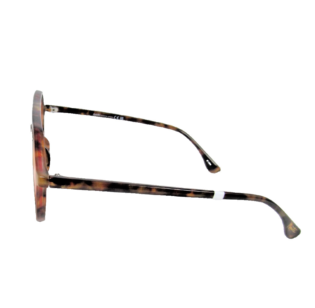 NANETTE LEPORE Tortoise Shell Plastic Aviator Sunglasses Amber Lenses NN483-TSAM