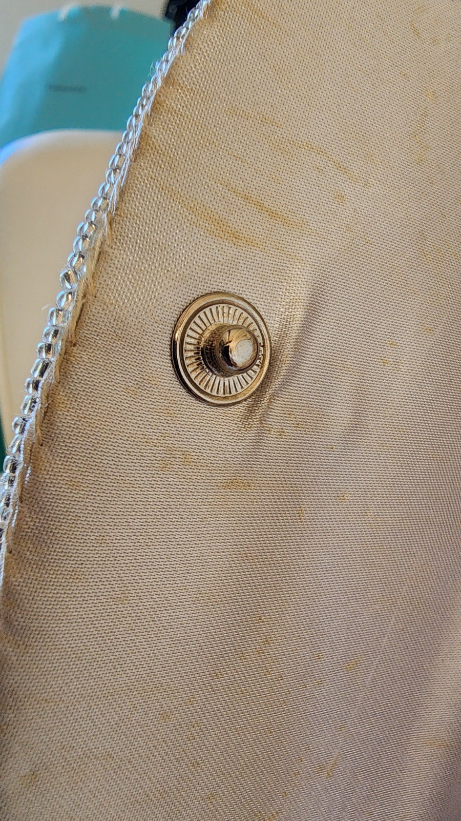 VTG – WALBORG Silver Glass Beaded Evening Purse Scalloped Mosaic w/ Original Box