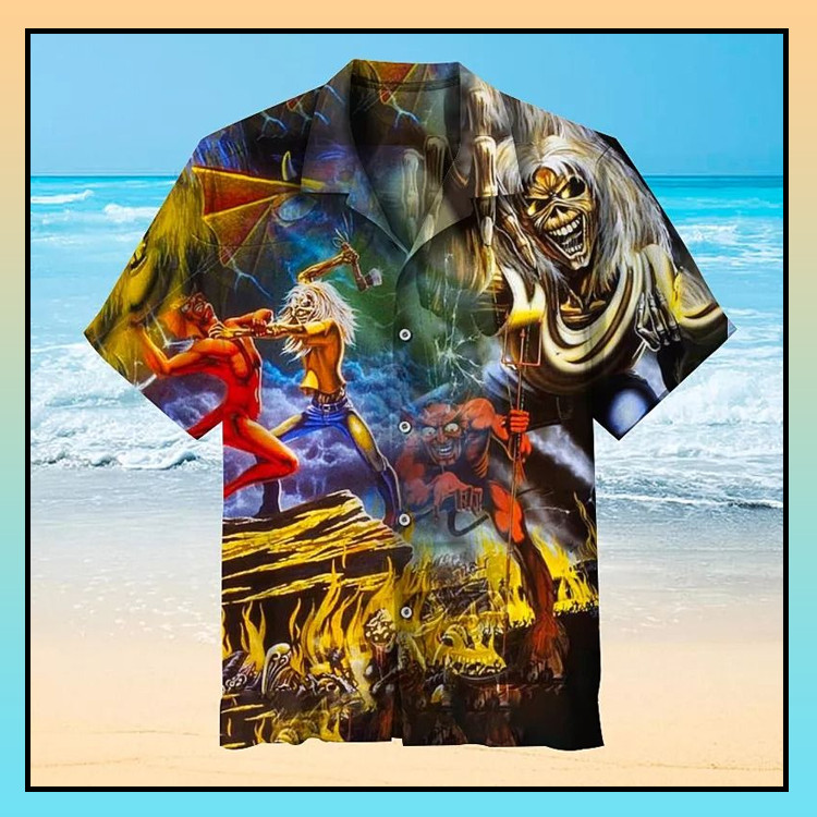 Iron Maiden Pattern Hawaiian Shirt Limited Edition