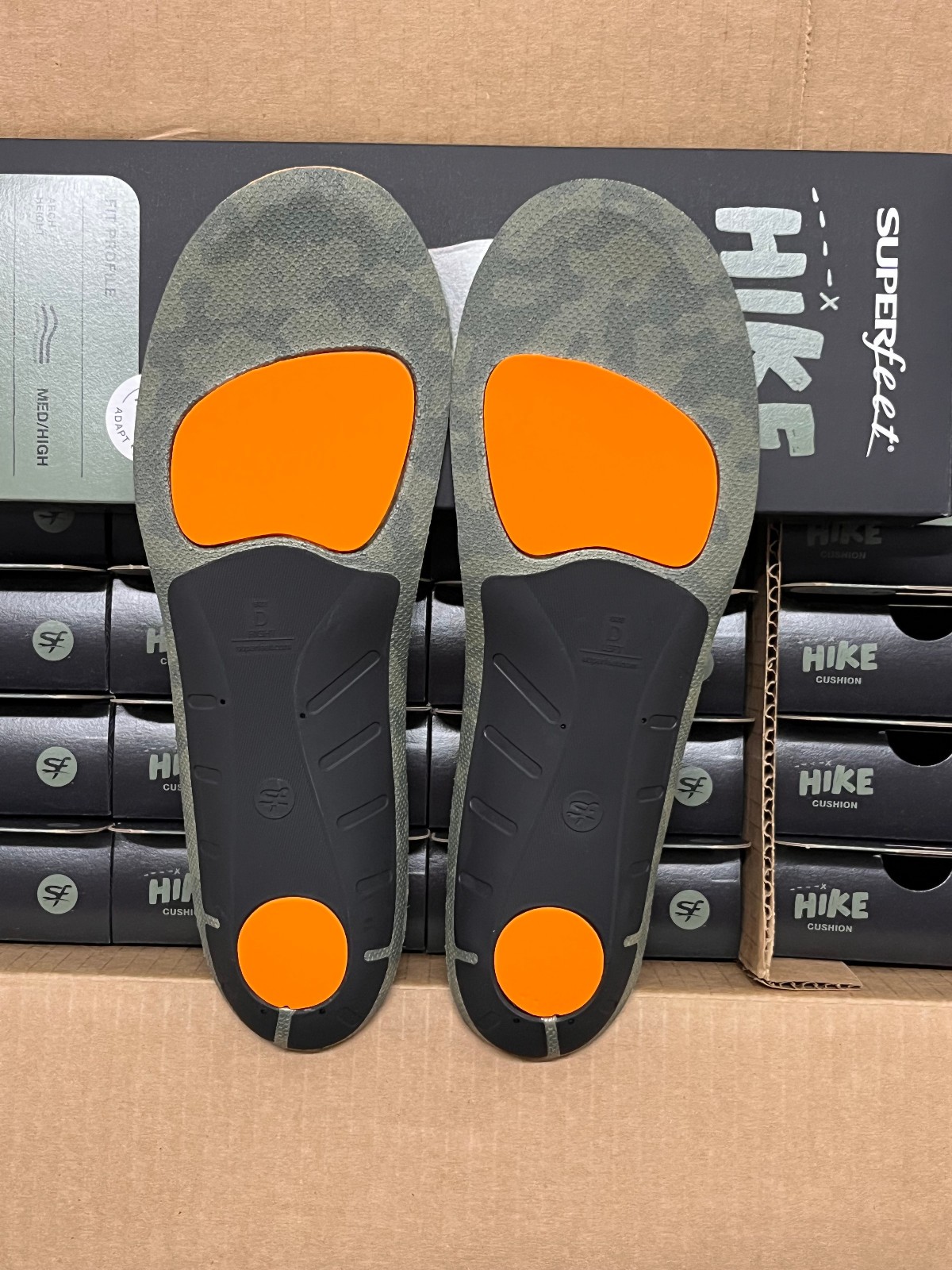Superfeet Hike Cushion Insoles inserts Size D – M7.5-9 W8.5-10