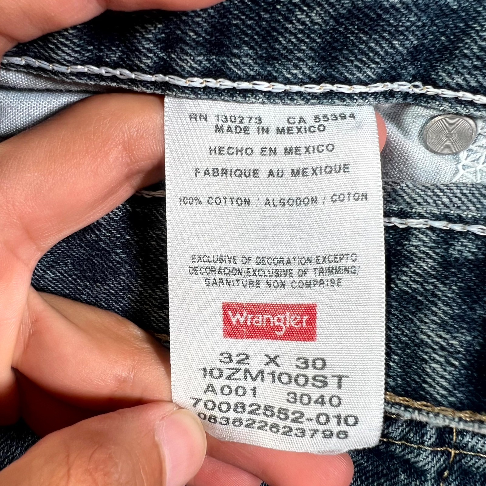 Wrangler Authentics Straight Jeans Men’s 32×30 Blue Cotton Denim Workwear Travel