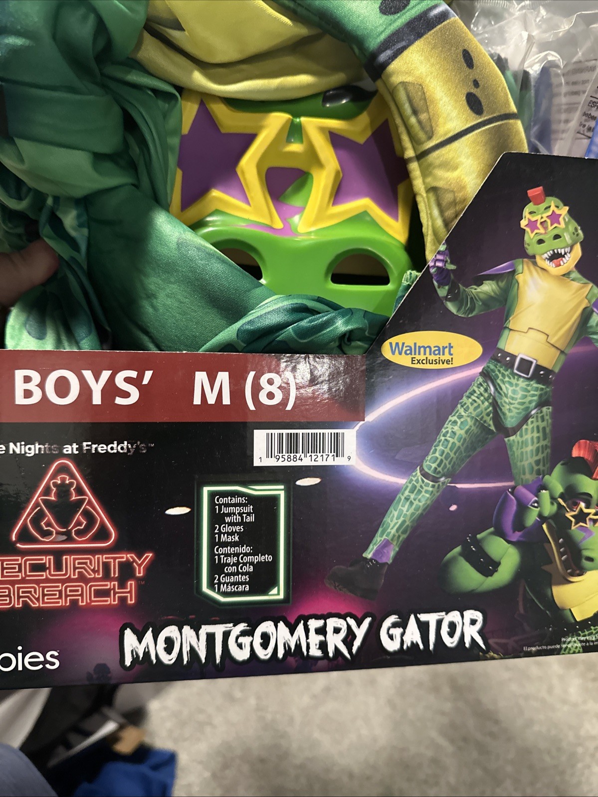 Halloween Costume Boys Montgomery Gator Medium 8 New