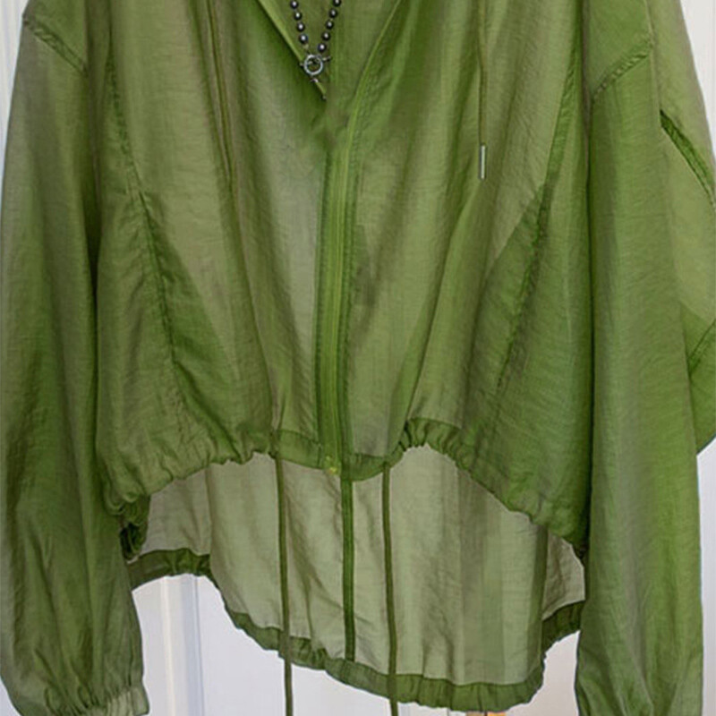 Womens Summer Sun-proof Hooded Jackets Coats Loose Breathable Lightweight Tops