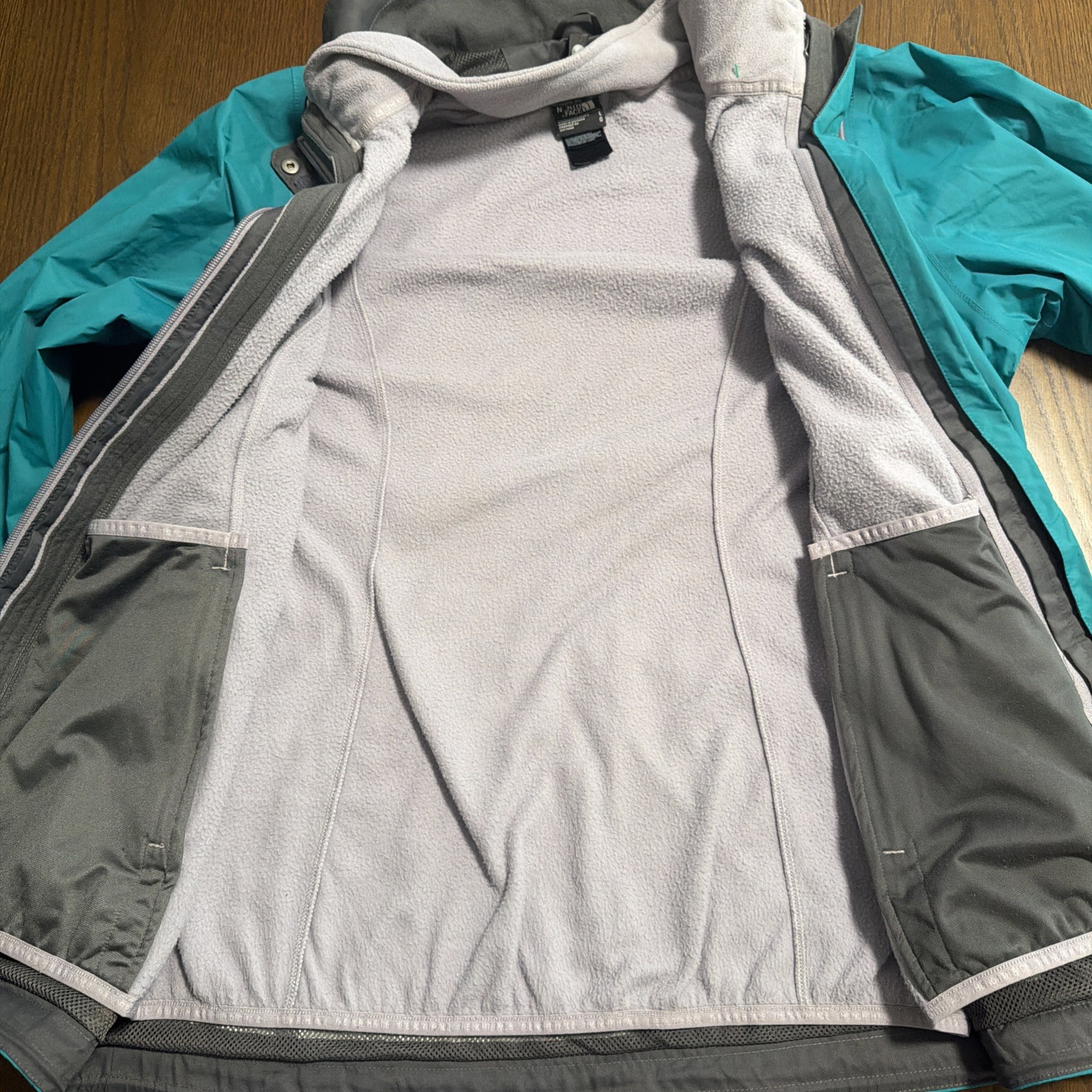 The North Face Jacket Womens HyVent 3-in-1 Waterproof Removable Poly Liner Sz L