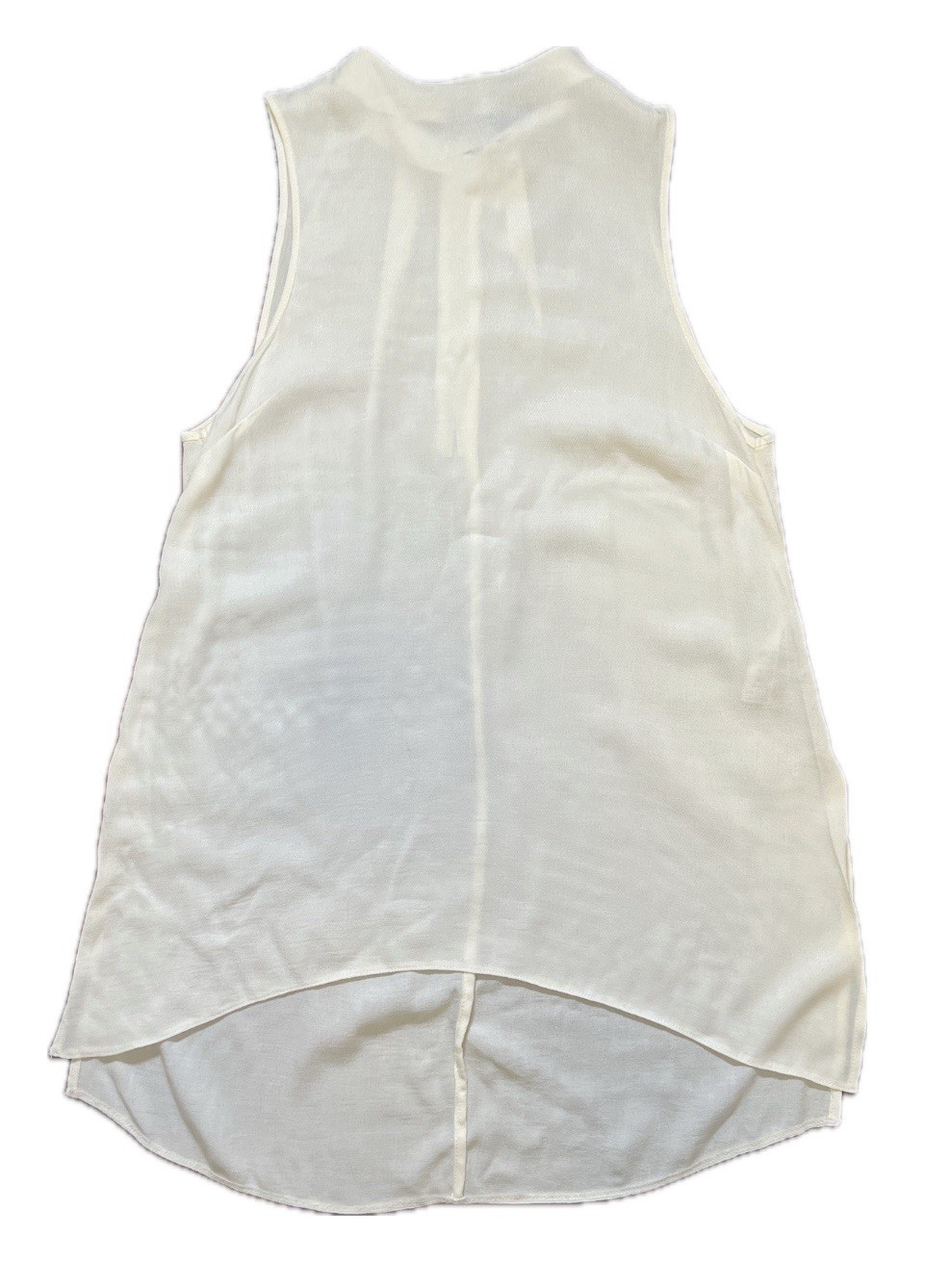 NWT Topshop White Sleeveless High Low Hem Tunic Tank Top UK 8 US 4
