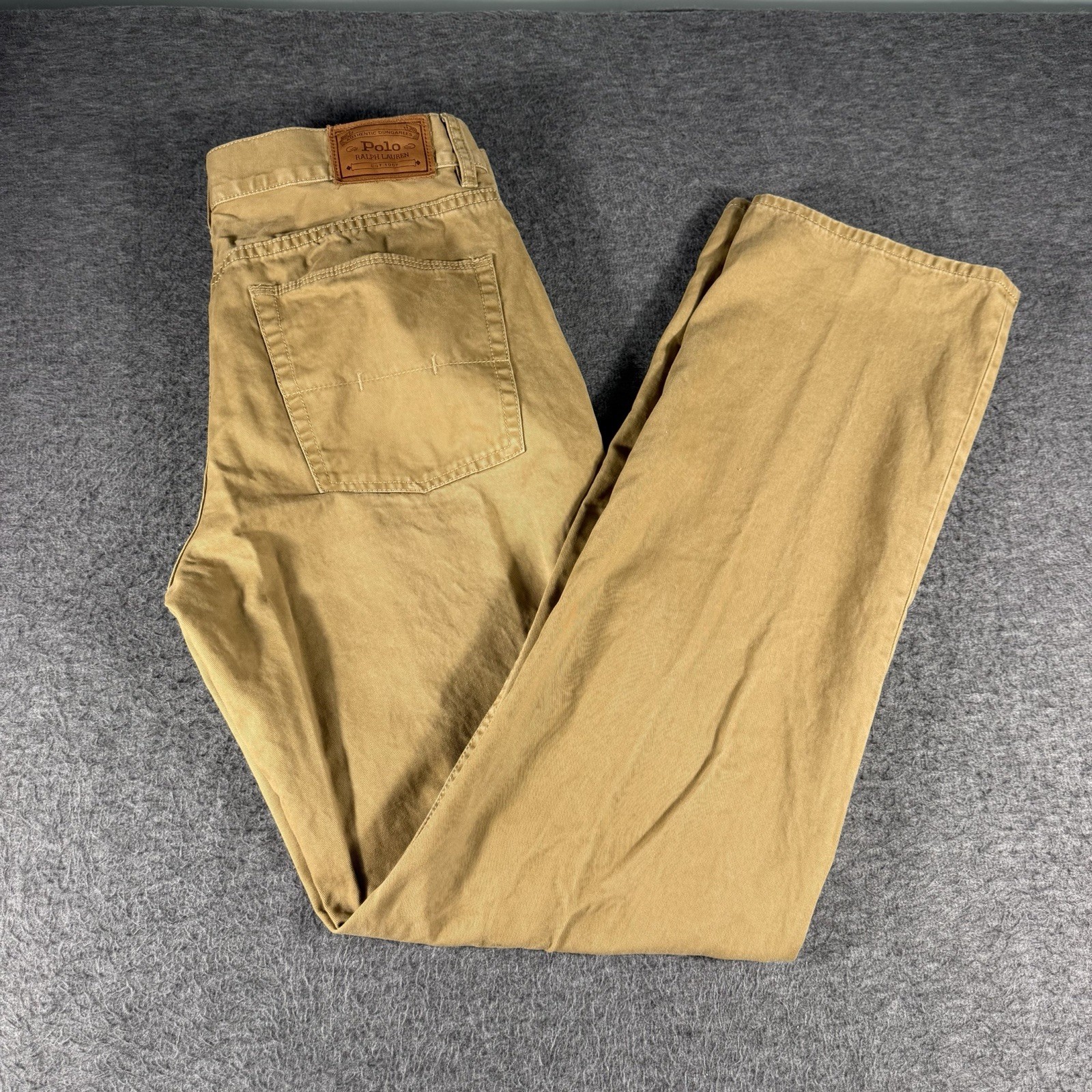 POLO Ralph Lauren Dungaree 650 Straight Men’s Jeans Tan Size 34 X 34 Preppy