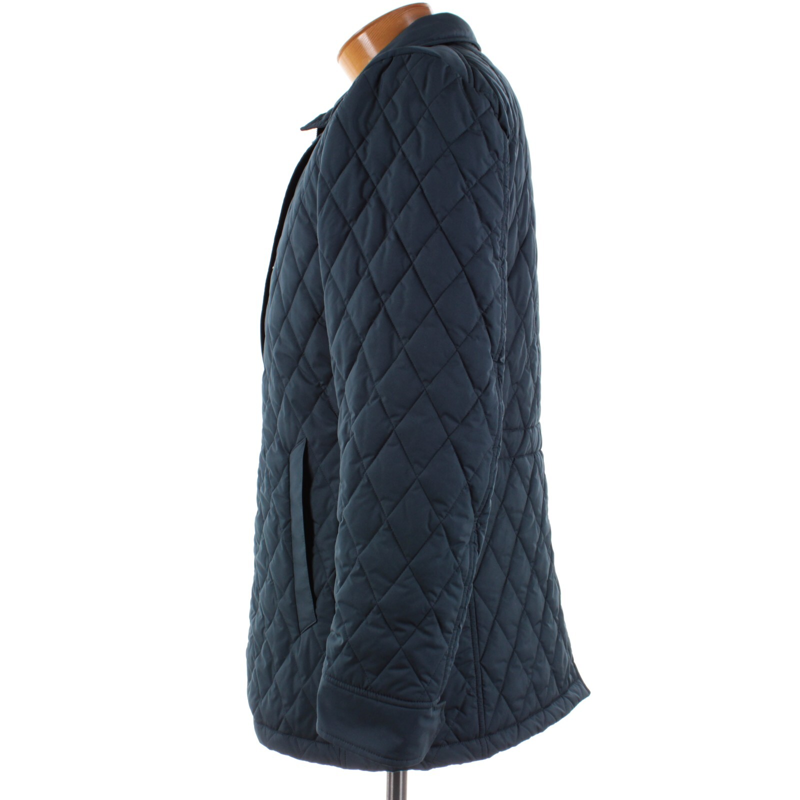 Luciano Barbera NWD 100% Polyester Quilted Jacket Size 50 (40 US) In Solid Blue