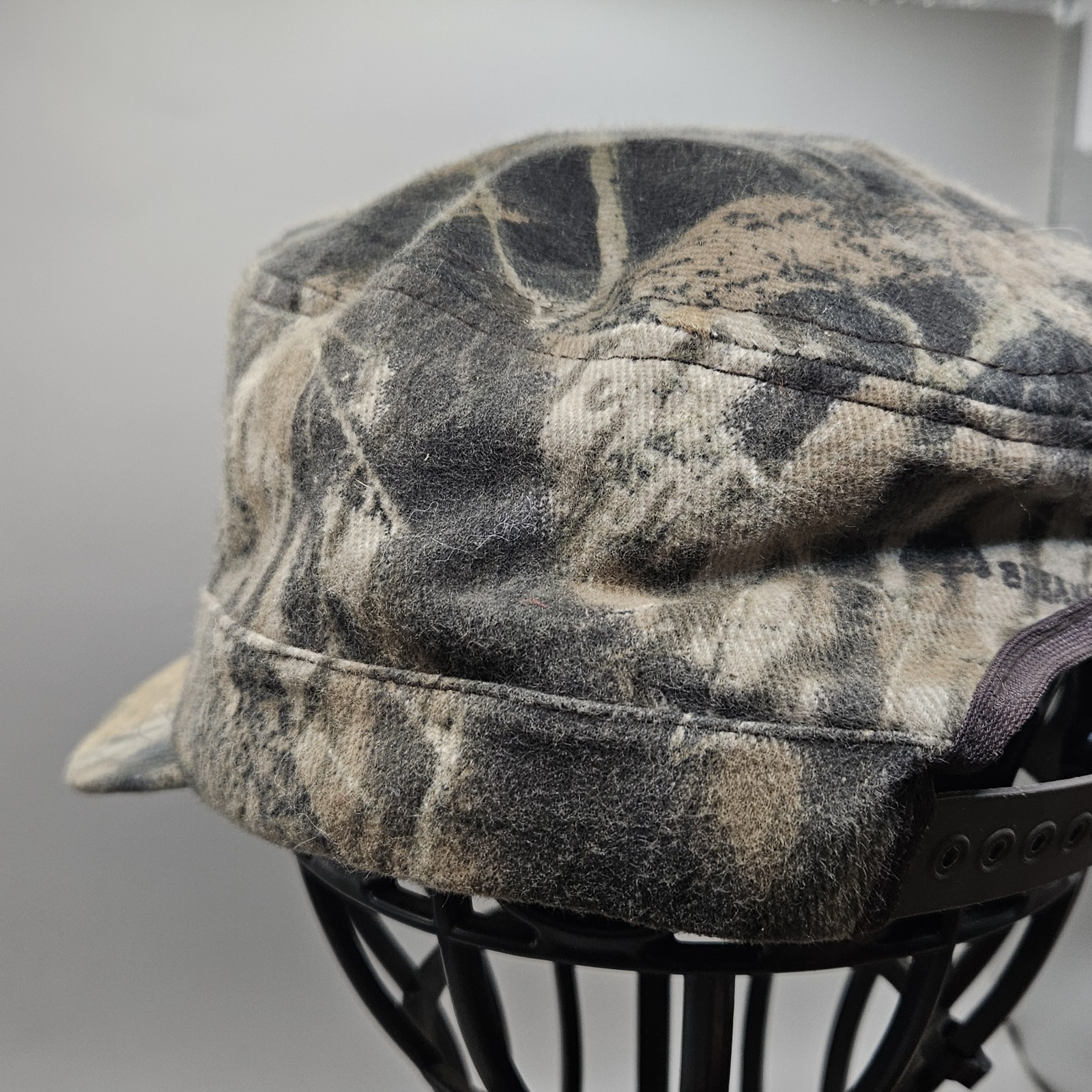 Vintage Mossy Oak Camo Hat Snapback Short Brim Made in USA
