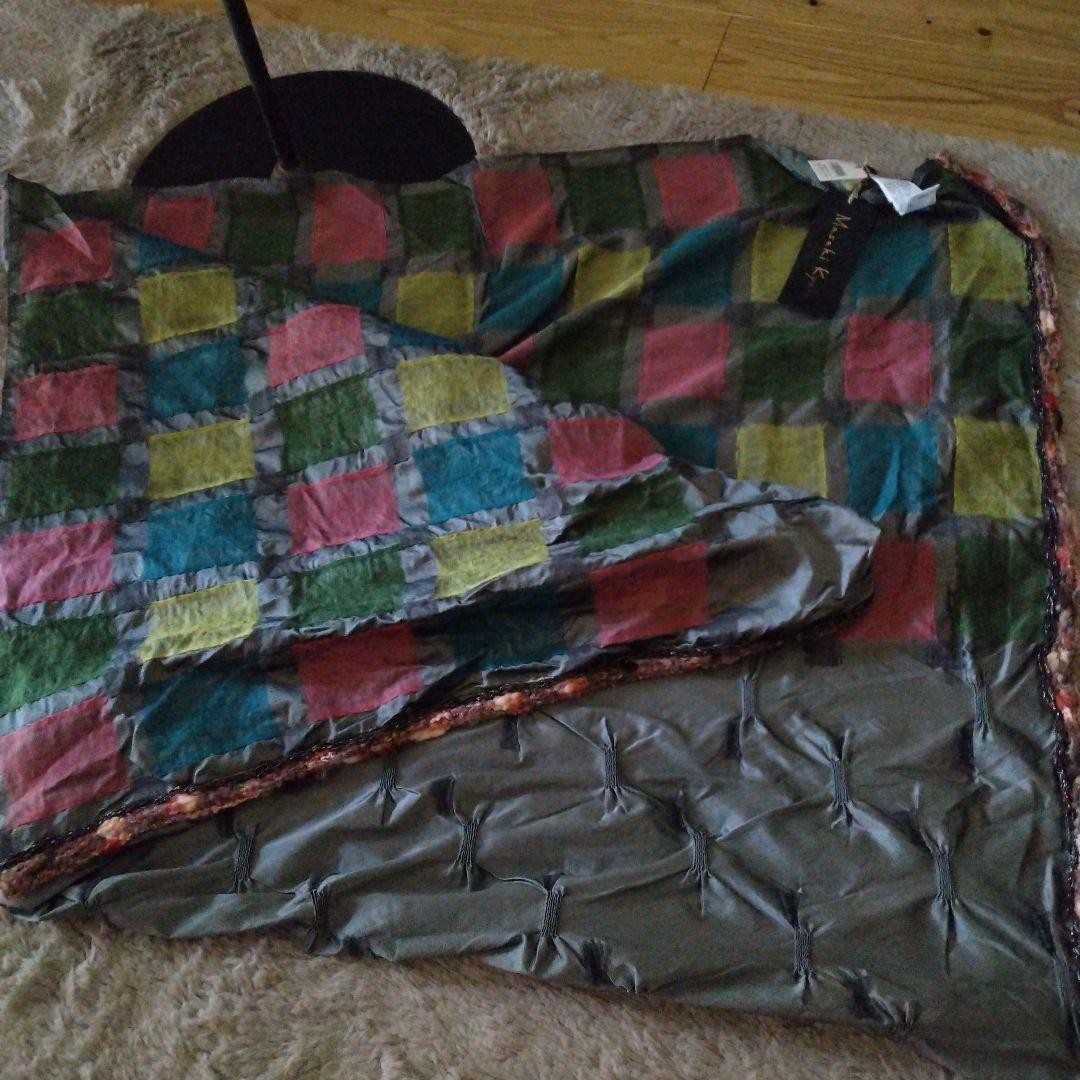 Masaki Kyoko Multi-Color Check Pattern Scarf 150×100 cm Japan Made