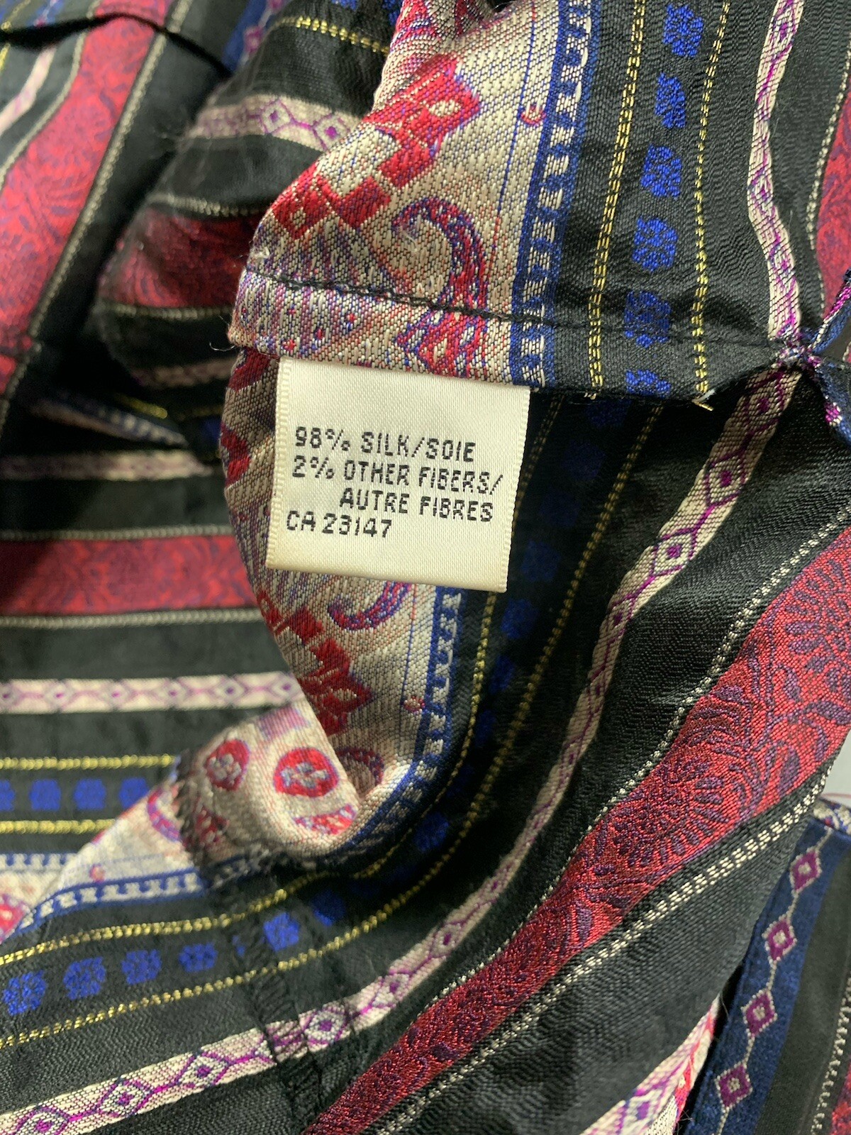 Talbots Womens Jacket 6 Silk Asian Fairy Floral Art to Wear Tribal Festival