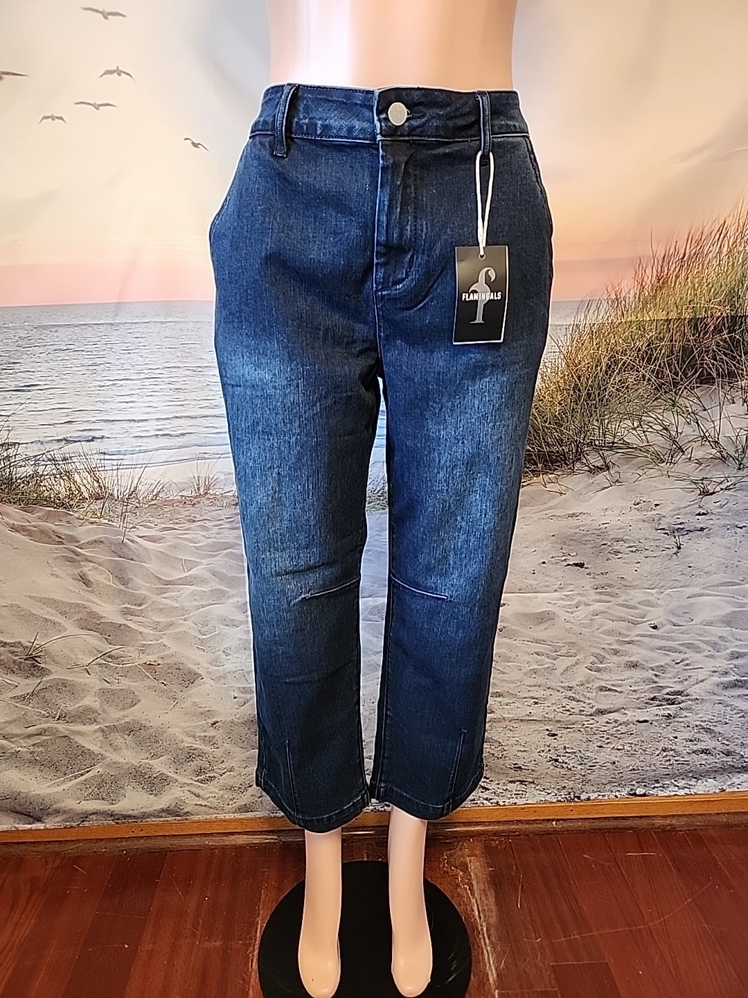 NWT Flamingals Women’s #73199 Dark Blue Jeans Size Extra Large