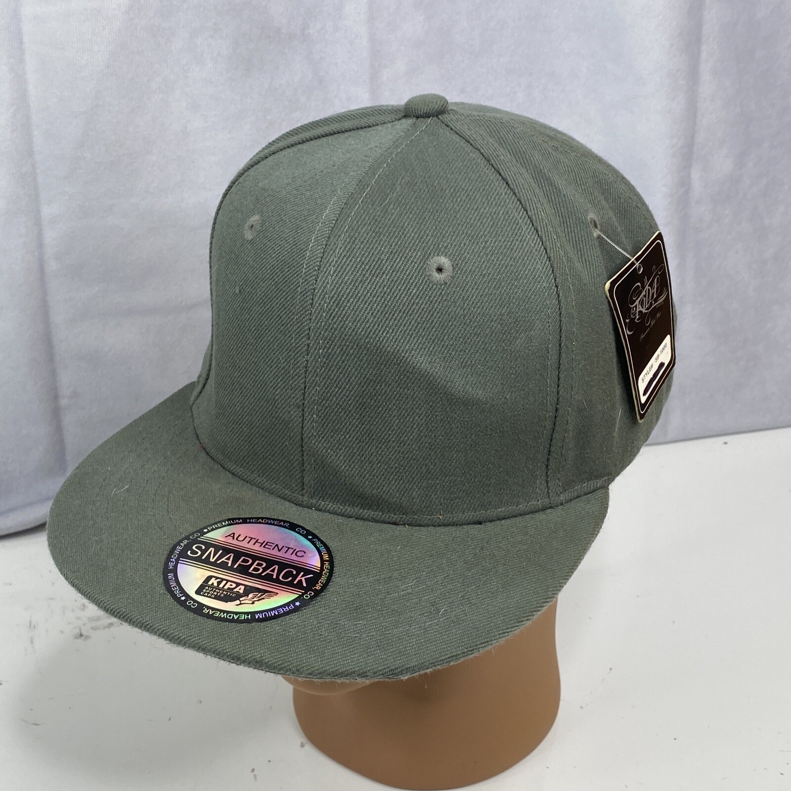 NEW KIPA Authentic Snapback Baseball Hat Cap Premium Headwear Gray Adult