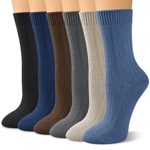 Crew Socks One Size Black Navy Blue Dark Brown Dark Gray Light Khaki Dark Blue