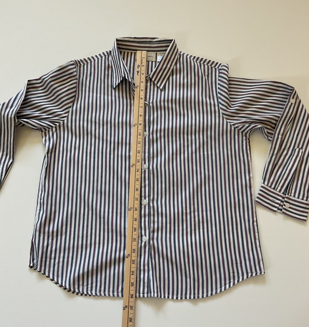 Lemon Grass Striped Button Up Blouse