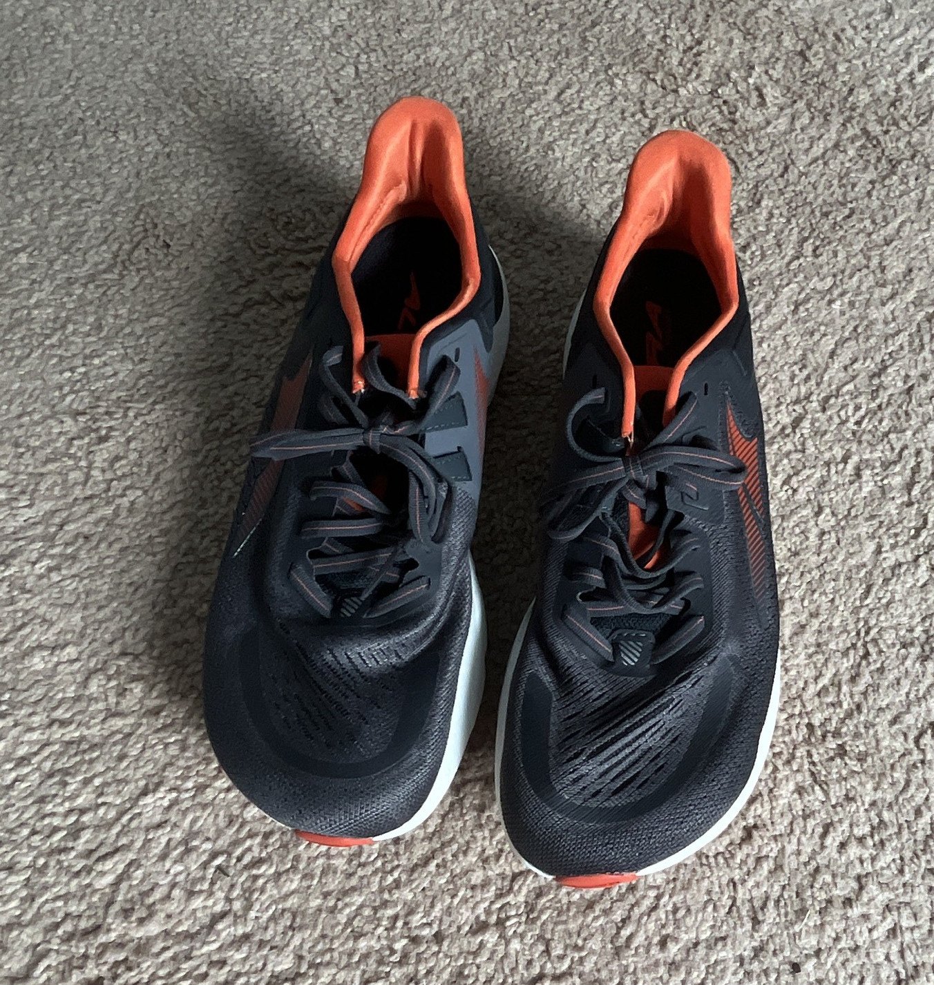 Altra Men’s Running Sneakers Black/Orange Low Top Lace-Up Rubber AL0A5475000