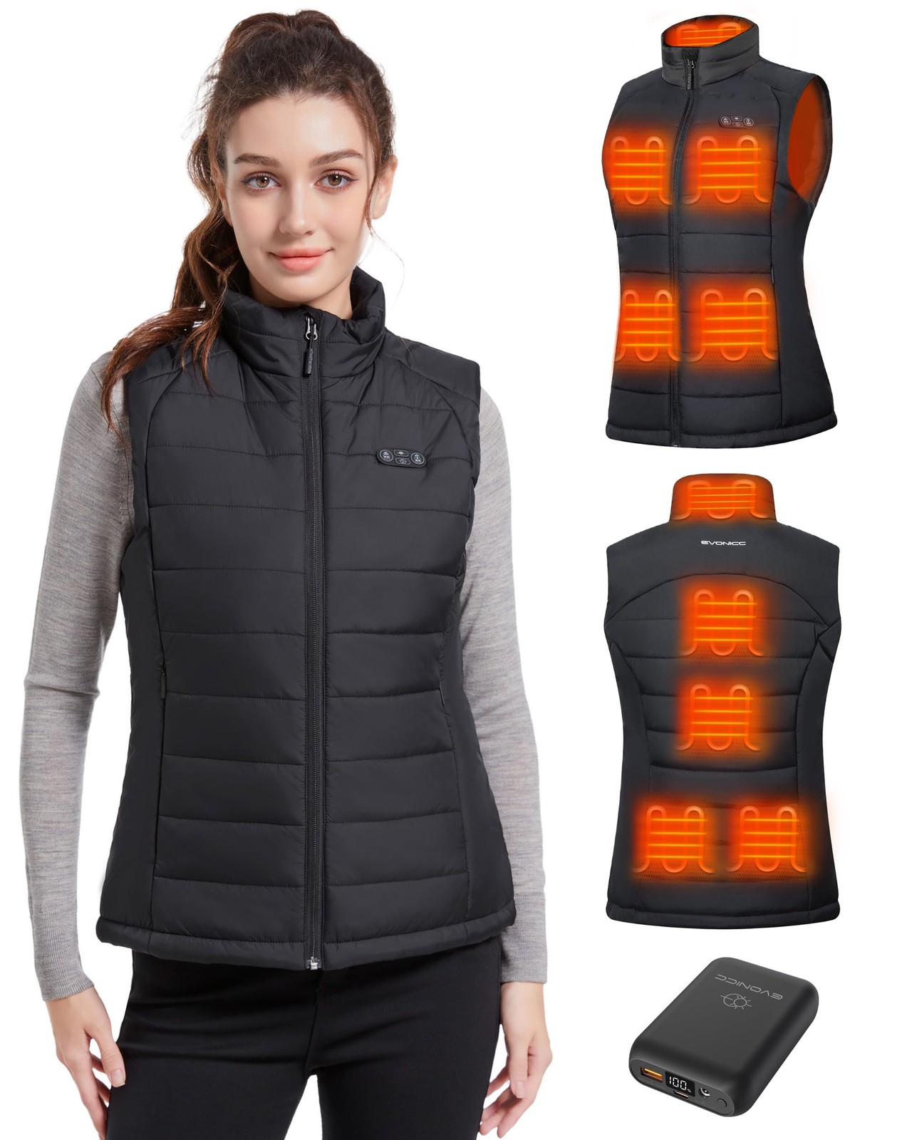 Evonicc Women’s Heated Vest: Your personal furnace for outdoor sports, washable!