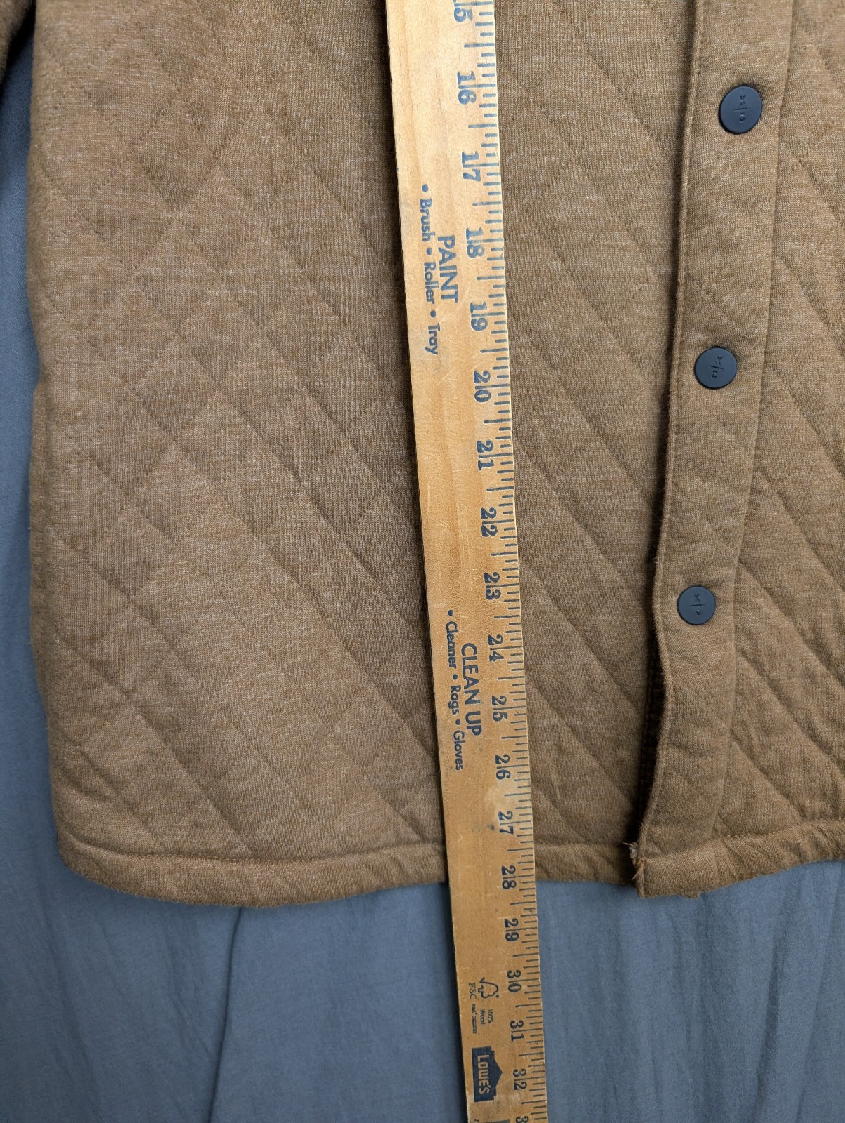 Kenneth Cole New York Women’s Quilted Button-Up Shirt Jacket Tan Size Large