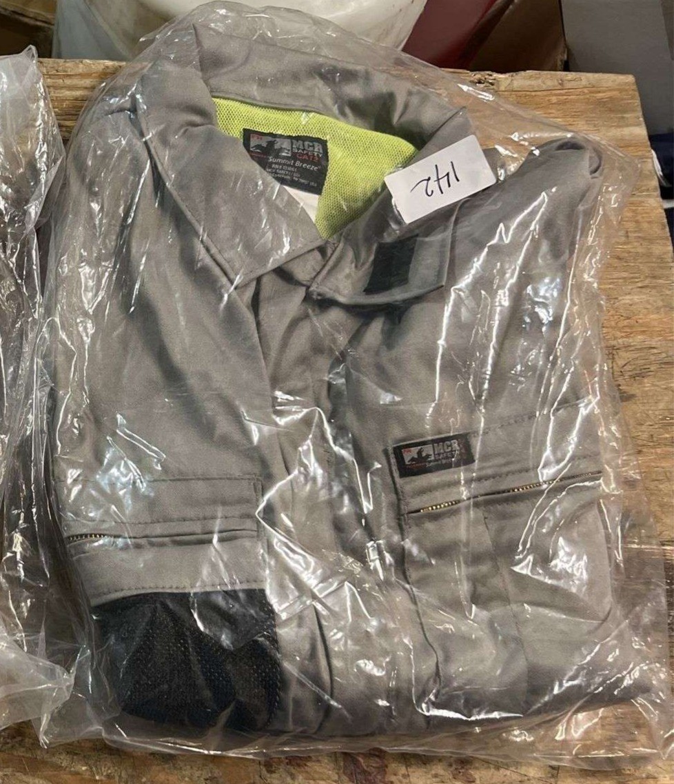 MCR Safety 44″ Size Large Gray Work Coveralls With Reflective Strips