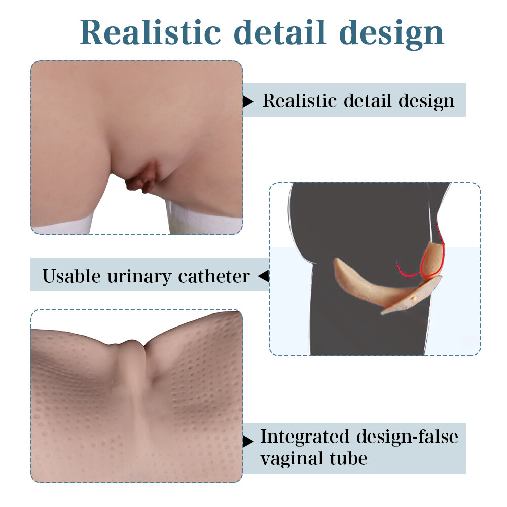 IMI Silicone Pants Hip Lift Butt Enhancer Panty Crossdresser Fake Vagina Panties
