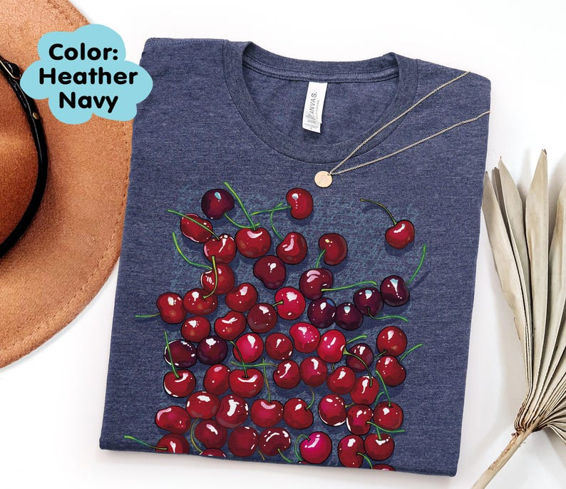 Cherry T-Shirt | Cute Fruit Typography Shirt | Cherished Summer Gift FREESHIP