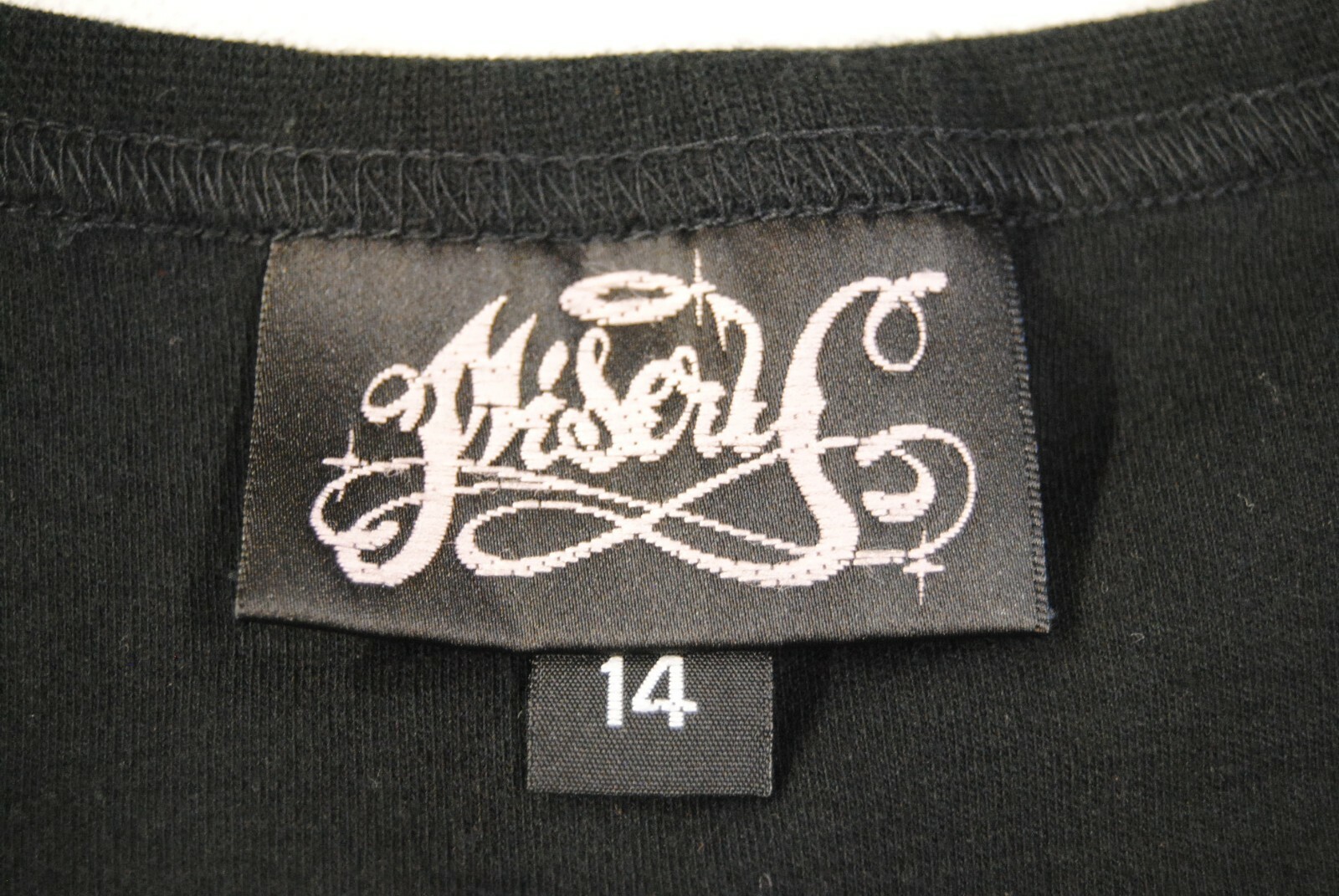 Misery Illicit Street Clothing Solid Black Women T-Shirt New