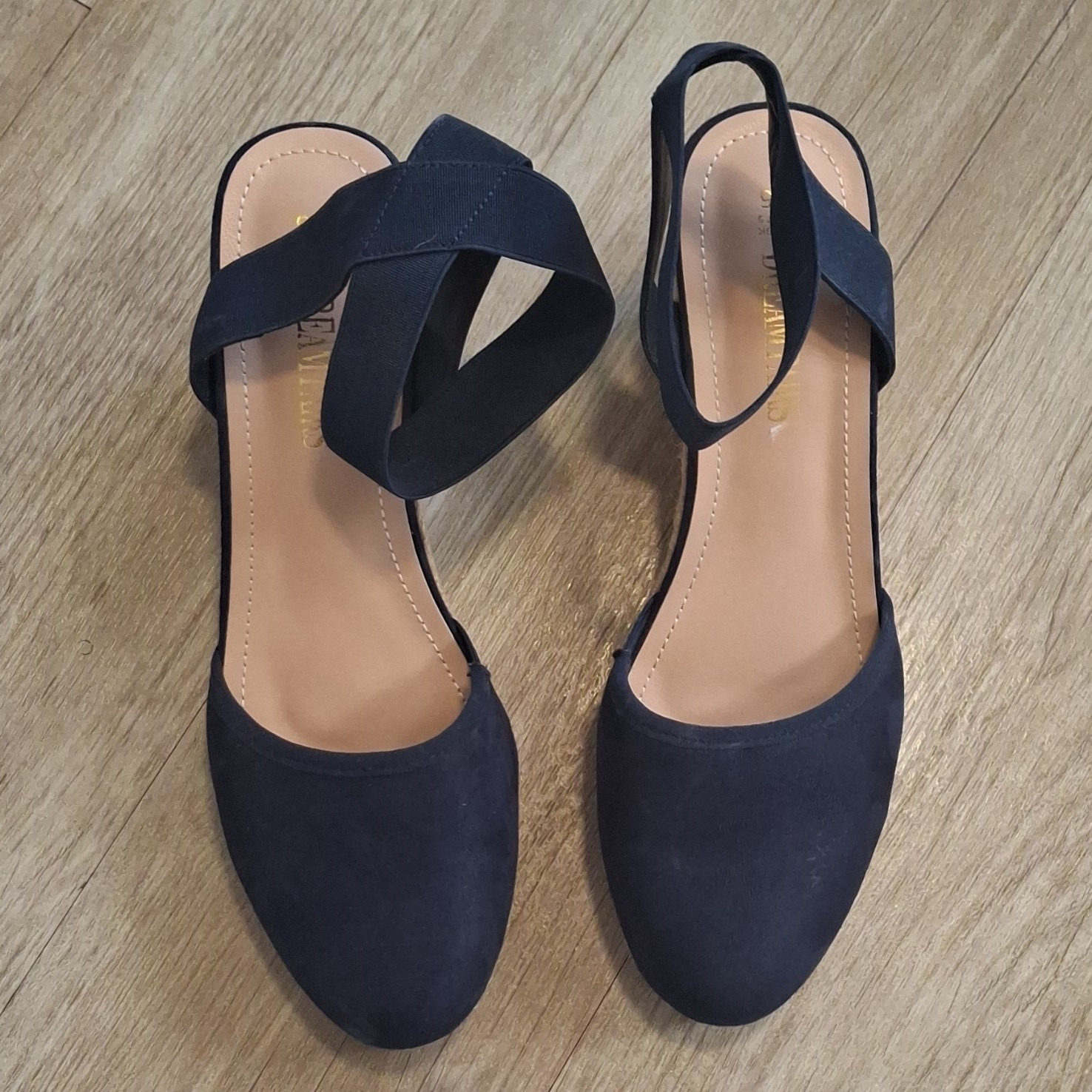 Dream Pairs Navy Blue Espadrille Wedge Sandals Ankle Strap Women’s US 9.5