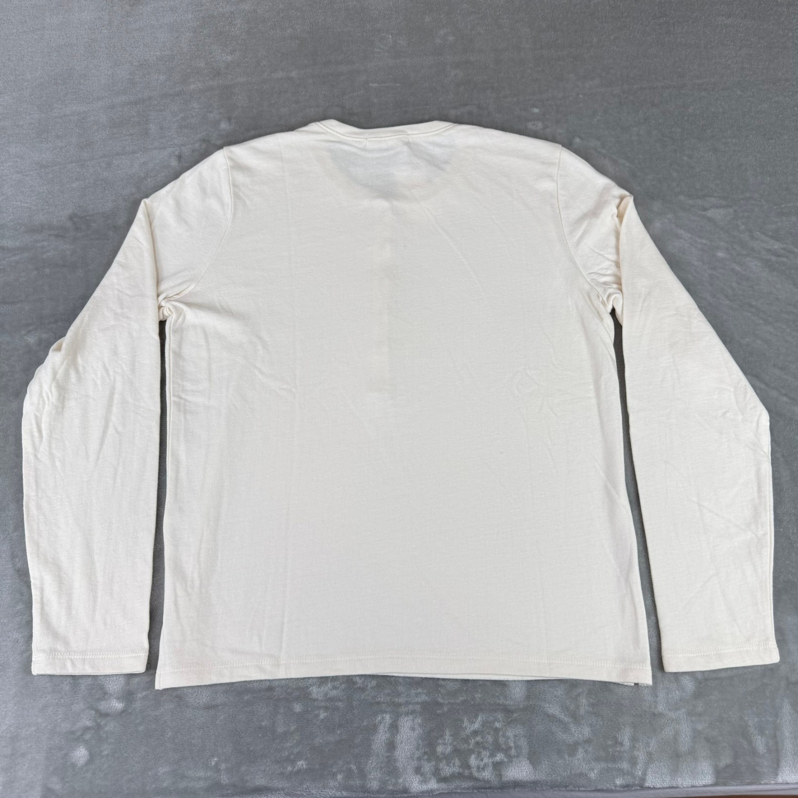 Marine Layer DK Henley Shirt Womens Large White Blanc de Blanc Soft $78 New NWT