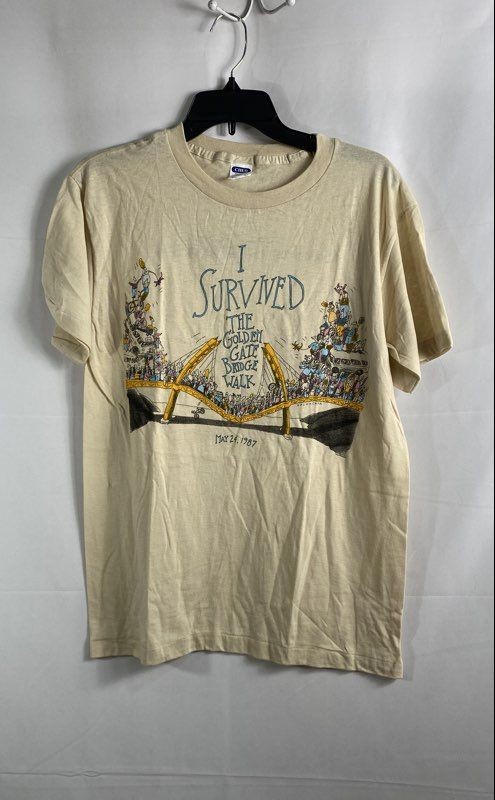 Vintage 1987 Golden Gate Bridge Walk T-Shirt Single Stitch CHED Anvil Sz L