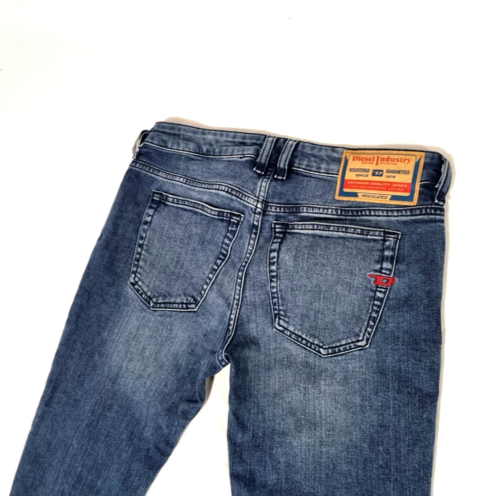 Diesel Men Jeans Sleenker 1979 Blue Denim Mid Rise Slim Leg Size 29 L30