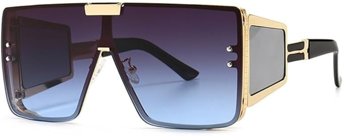 Sunglasses Dark Black Lens Men Hip Hop Cholo Square Gangster Stylish Outdoor New