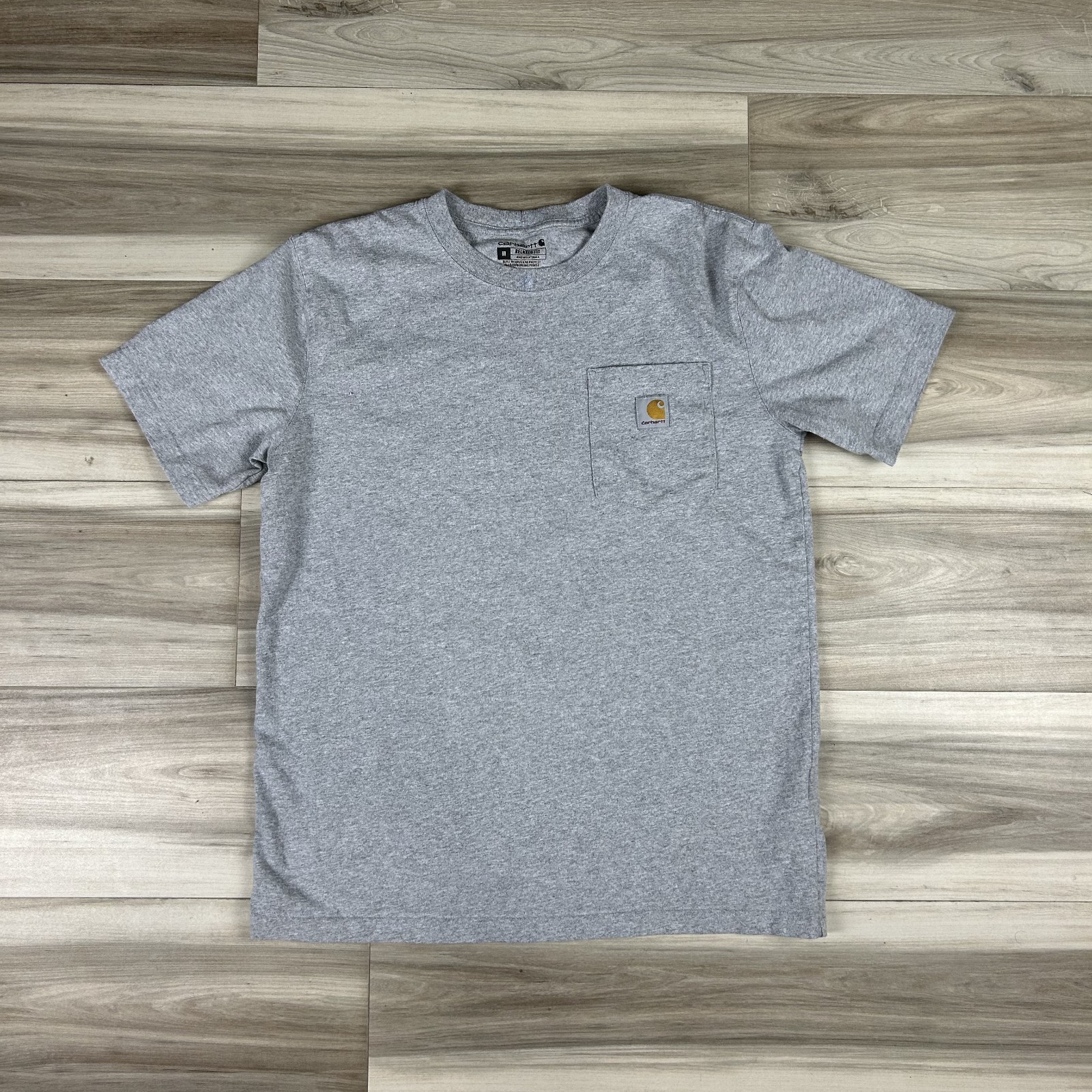 Carhartt Pocket Tee Men’s Medium Gray Relaxed Fit Short Sleeve Crew Neck T Shirt