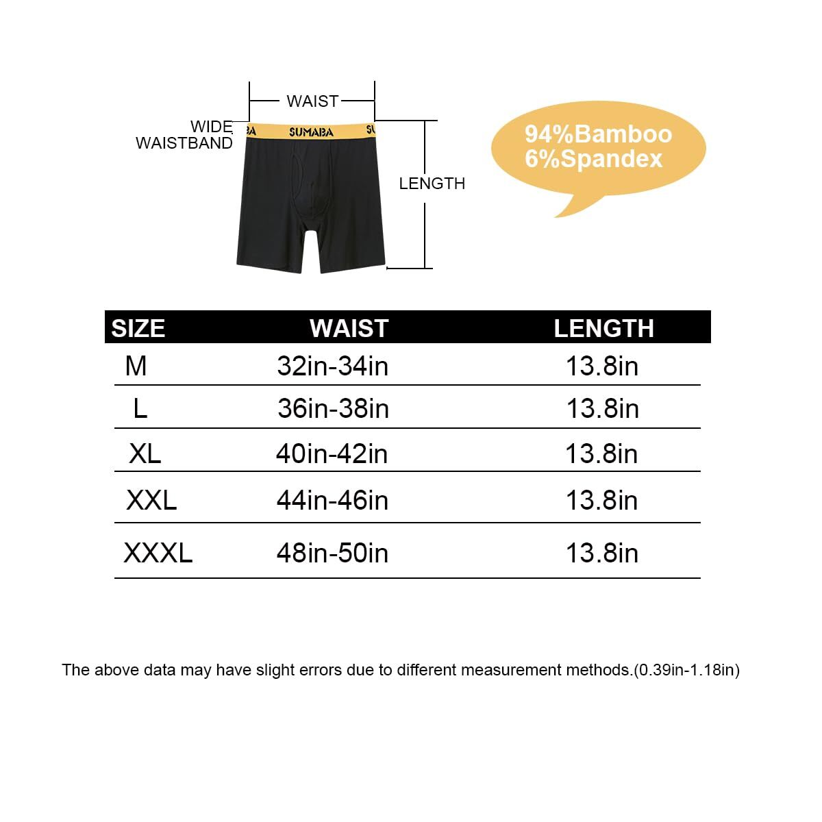 Men’s Underwear Moisture Wicking Bamboo Boxer Briefs Comfy Soft Boxers
