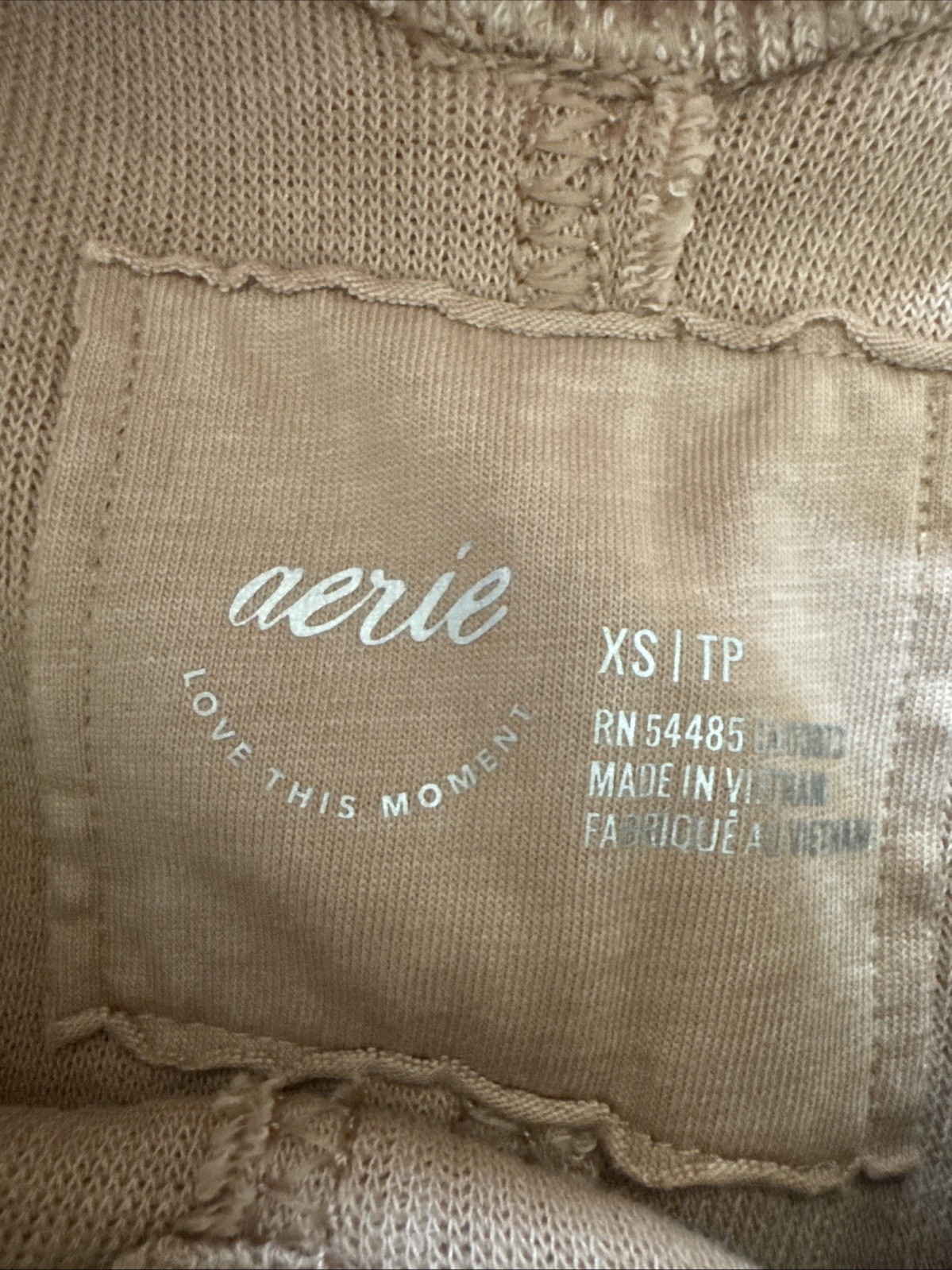 Aerie Brown Tan Pullover Sweatshirt Long Sleeve, Size XS RN54485 CA03873