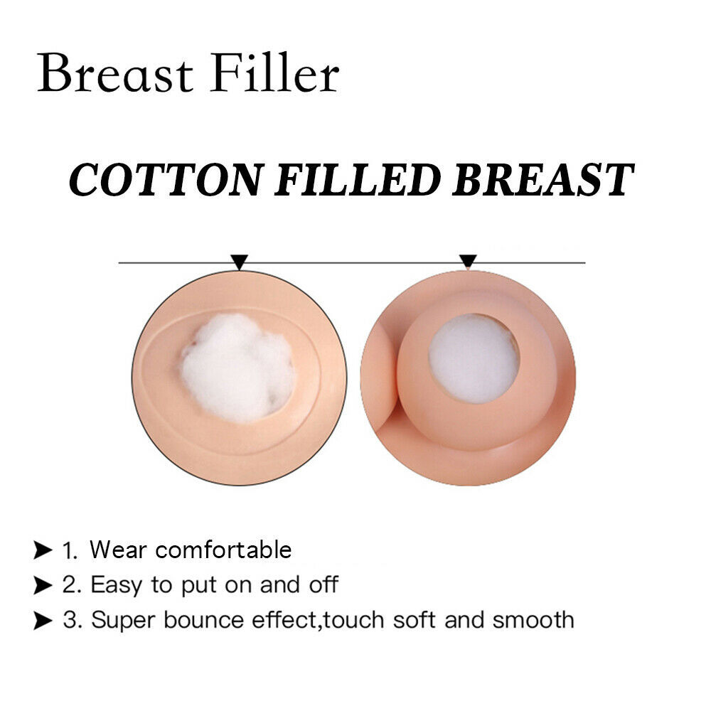 Silicone Breast Forms Round Collar Fake Boos For Transgender Crossdresser Sissy
